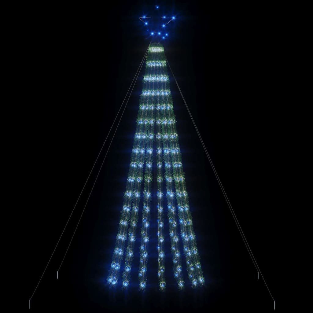 Kegelform vidaXL Weihnachtsbaum Blau cm Lichterkette Außenbereich 275 LEDs 180