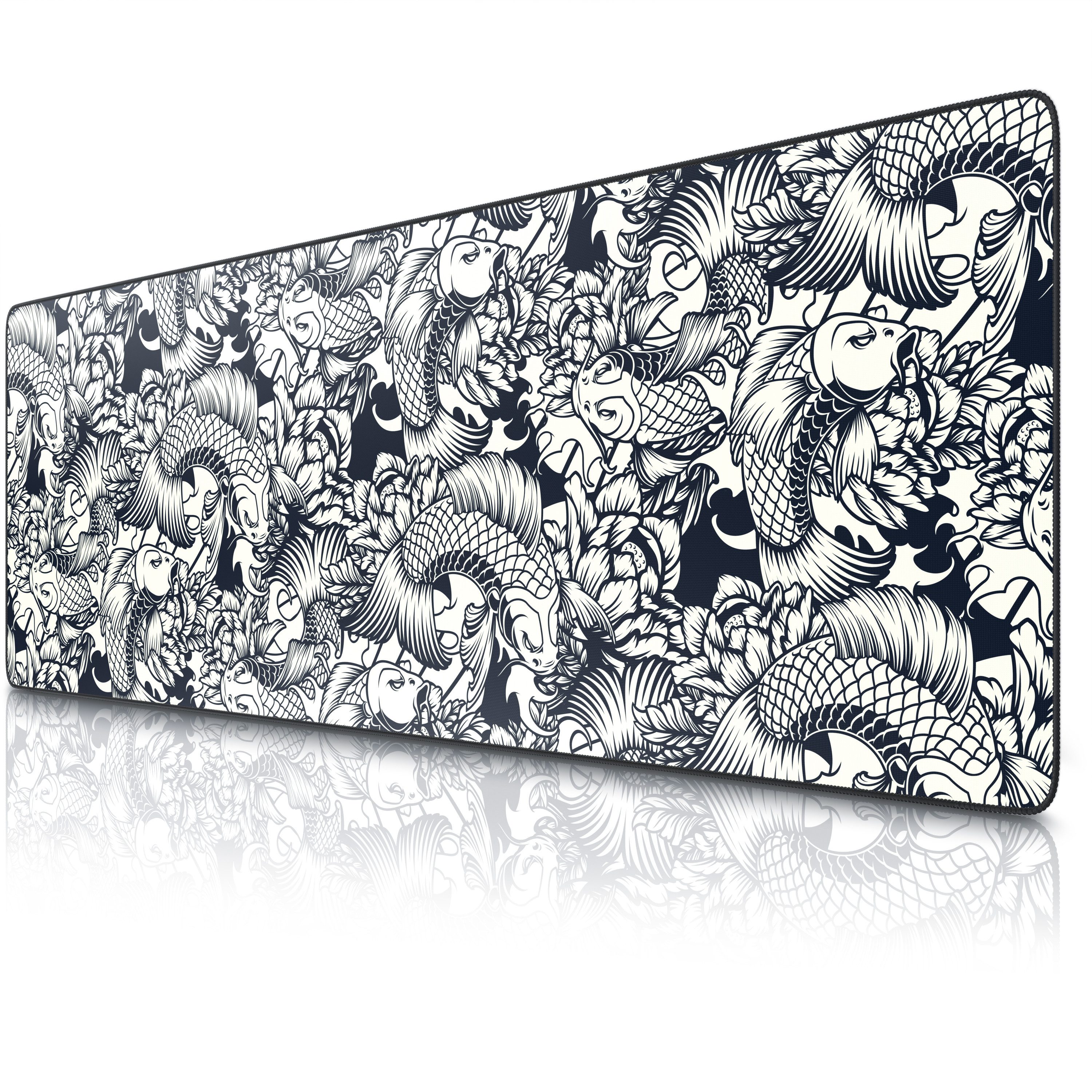 Titanwolf Gaming Mauspad XXXL Speed Mousepad 1200 x 400 x 3 mm, große Schreibtischauflage (1-St), abwaschbar, rutschfeste Rückseite, Geschwindigkeit & Präzision, Kois