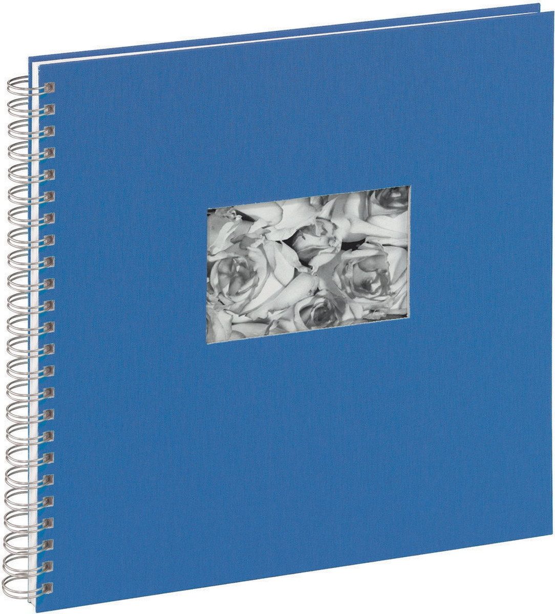 Fotoalbum Spiralalbum Passepartout 31x32cm 40 Seiten mittelblau