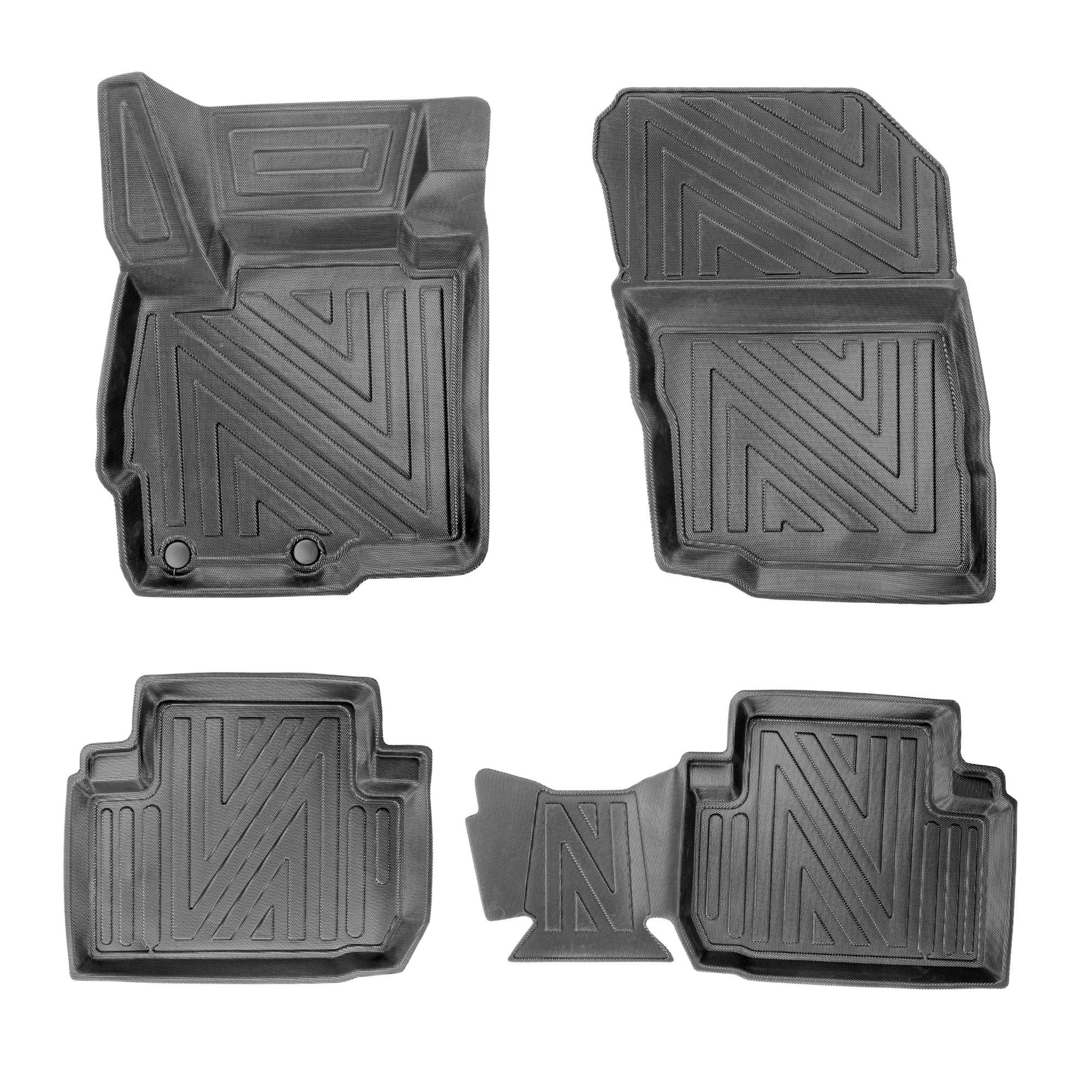 fussmattenprofi.com Auto-Fußmatte 3D Fußmatten für Mitsubishi Outlander 2012-2021, Carbonfaser-Optik (1 St), für Mitsubishi Mitsubishi Outlander