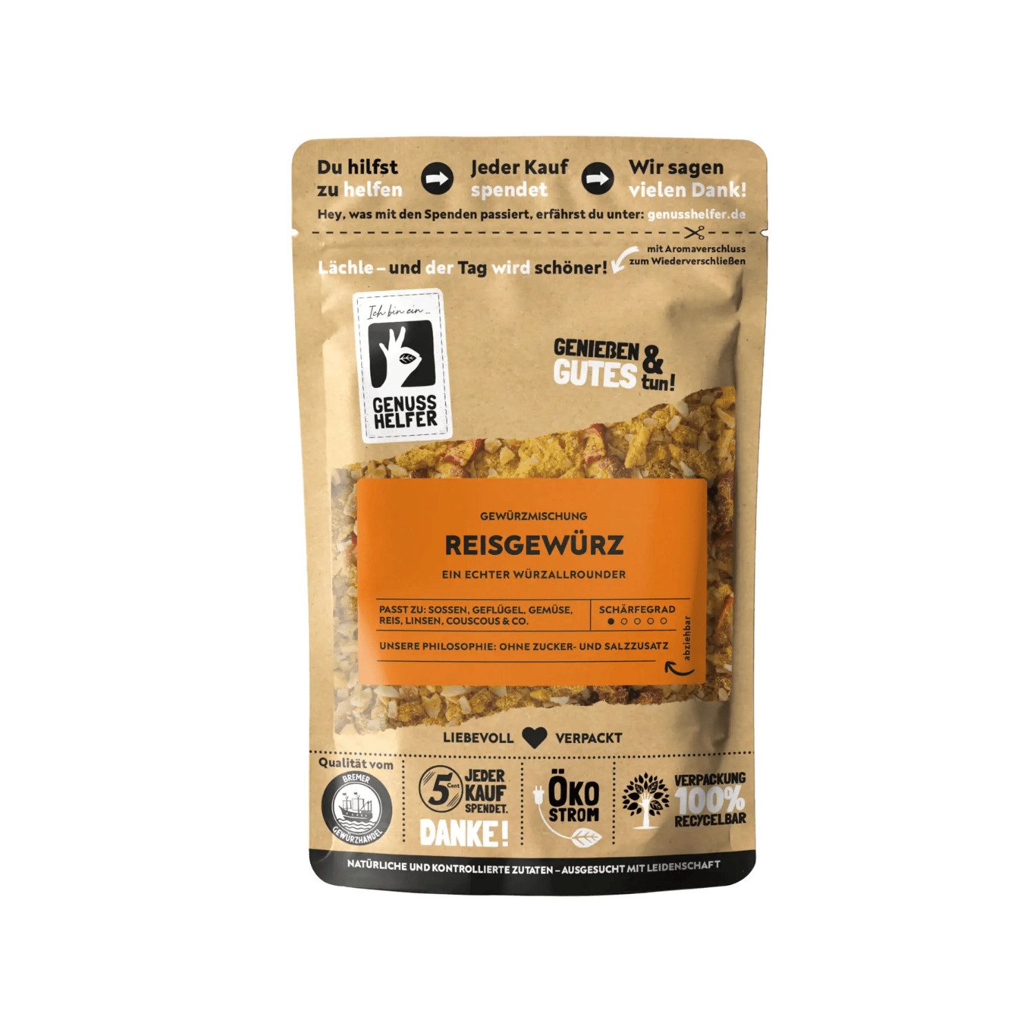 Bremer Gewürzhandel Gewürz Reisgewürz, geschrotet, 10er Pack, 1000 g