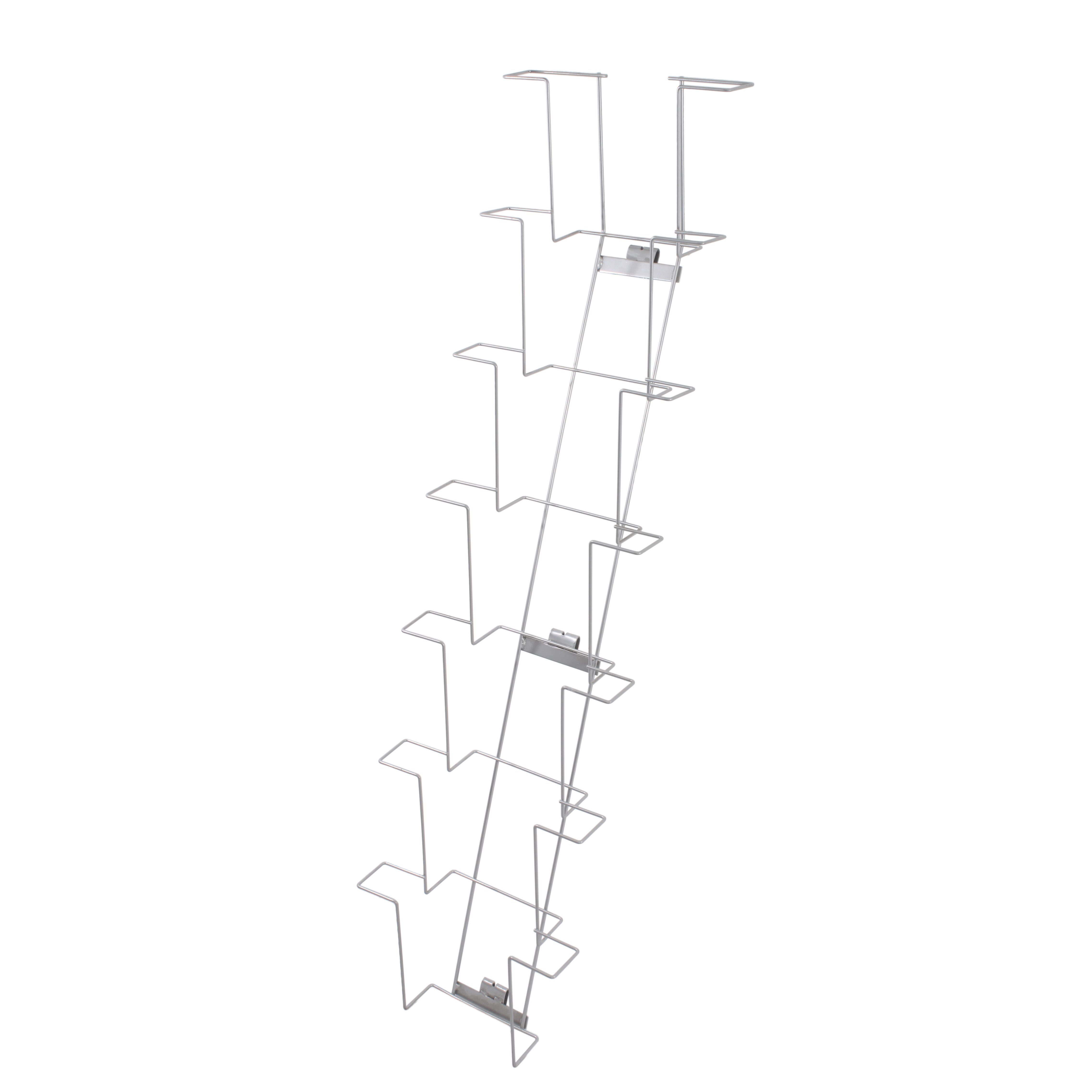 Corbeille à Prospectus Gerso – Format 1/3 A4, à Poser Ou Suspendre – Blanc, Intérieur 28x108 Mm - 6