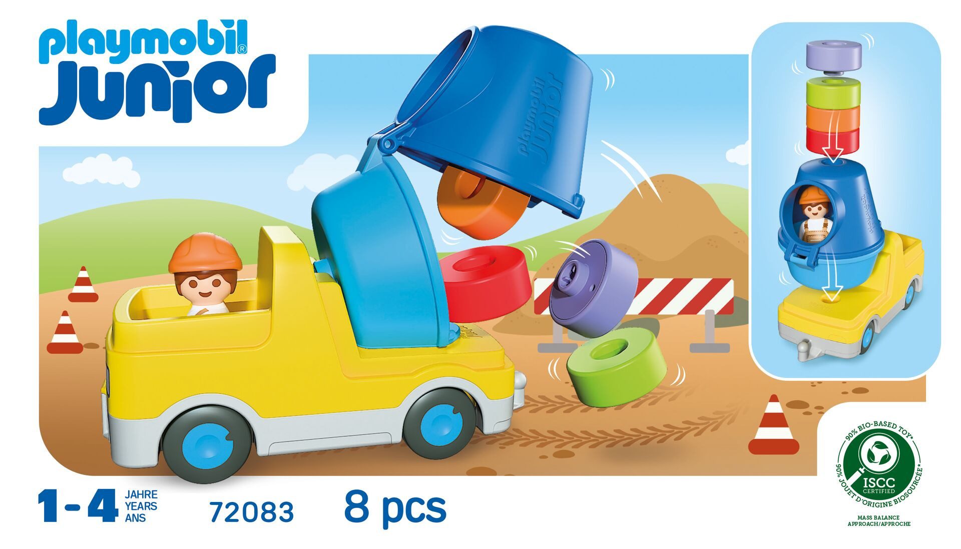Playmobil® Betonmischer (72083), JUNIOR Konstruktions-Spielset, Made in Europe