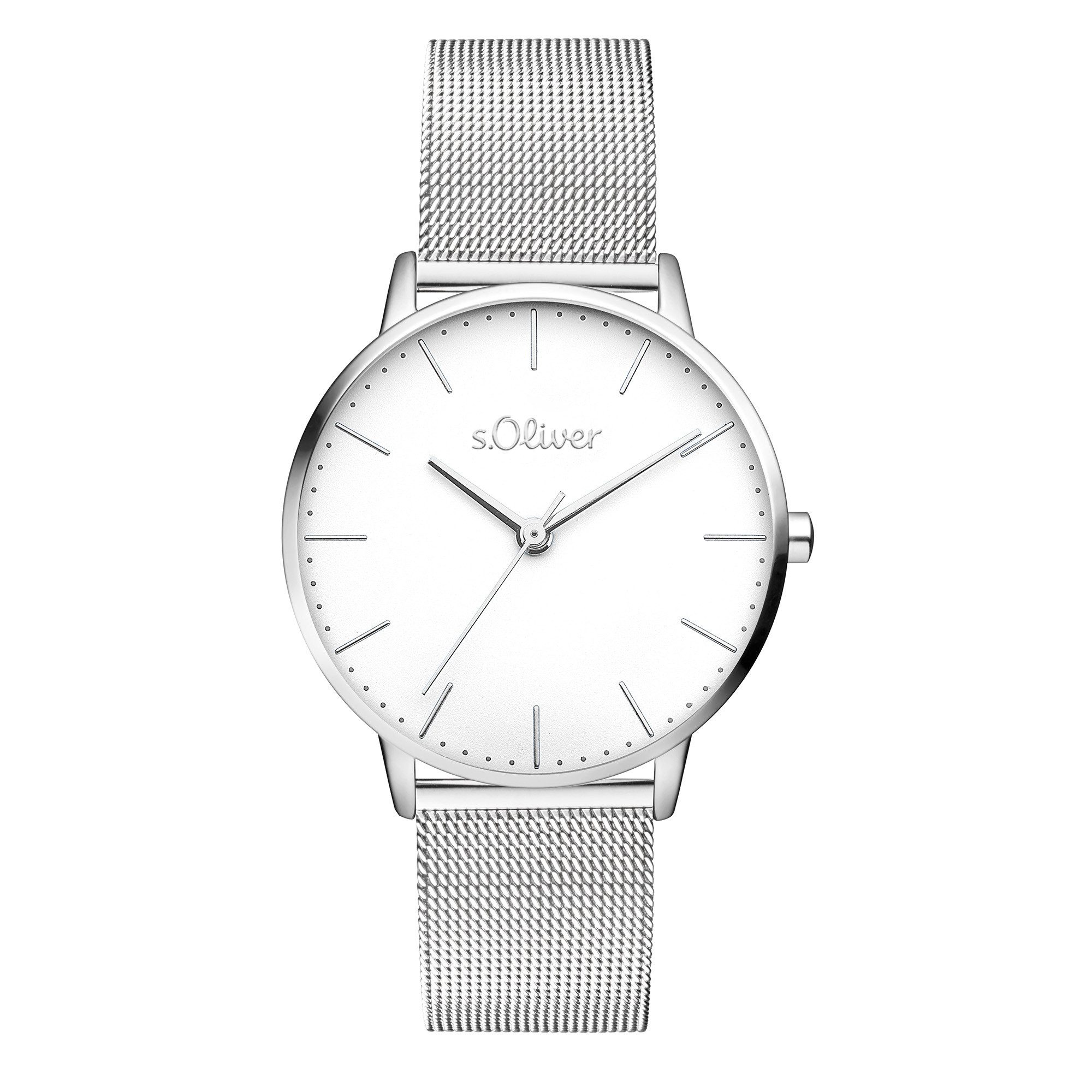 s.Oliver Quarzuhr Modern Basics Edelstahl