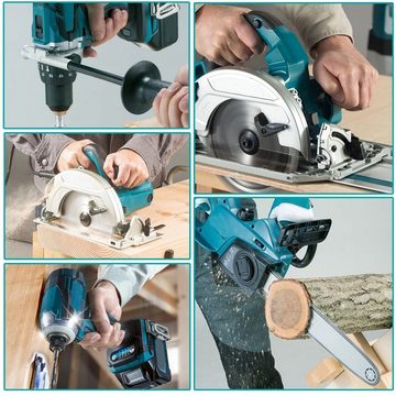 Fitgenics 8.0Ah mit Ersatz 3A DC18RC Ladegerät für Makita 14.4V-18V Li-Ion Akku Akku Starter-Set