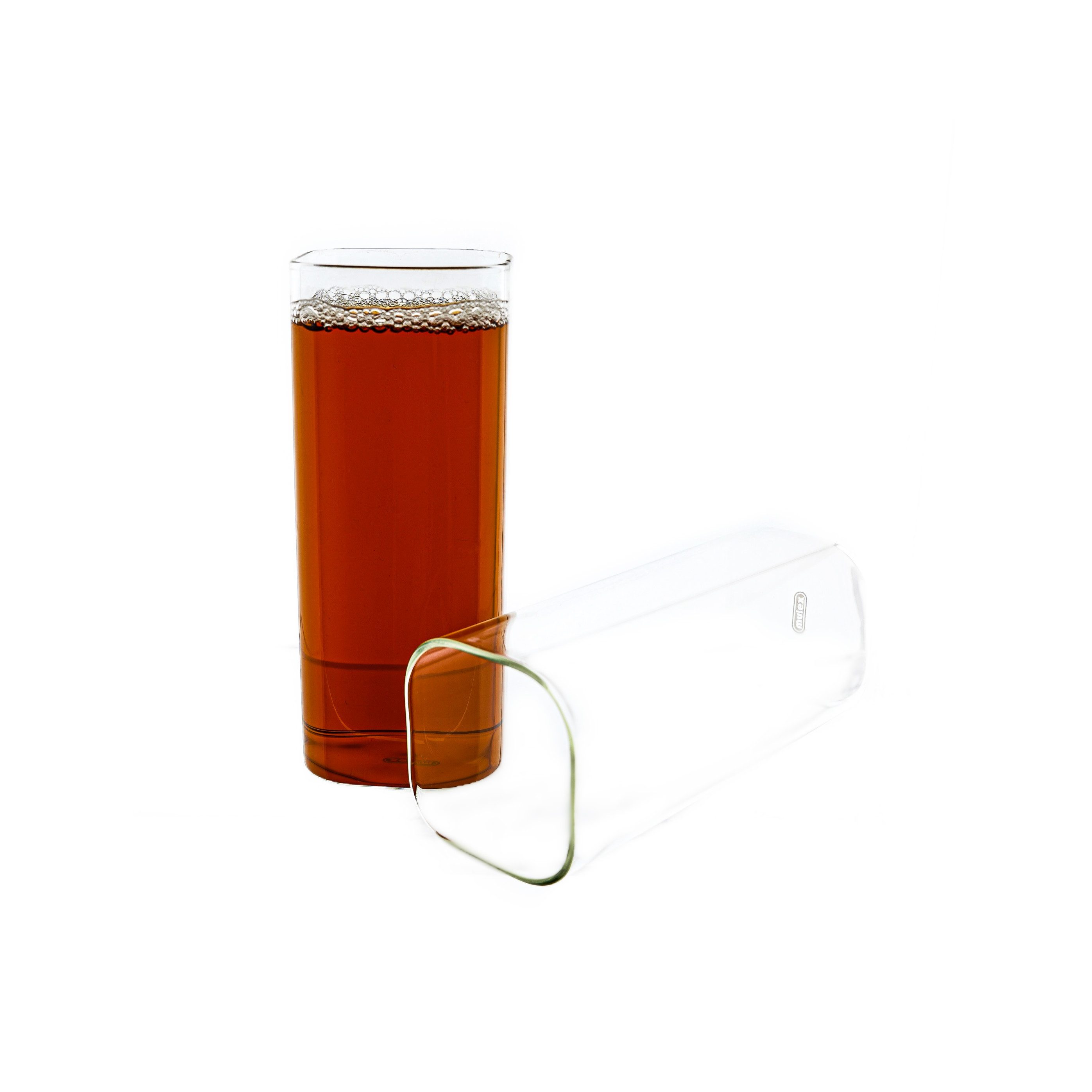 Mulex Glas Quadratische Japanische Getränkebecher Cocktail, Hitzebeständig 400 ml, 8-tlg.