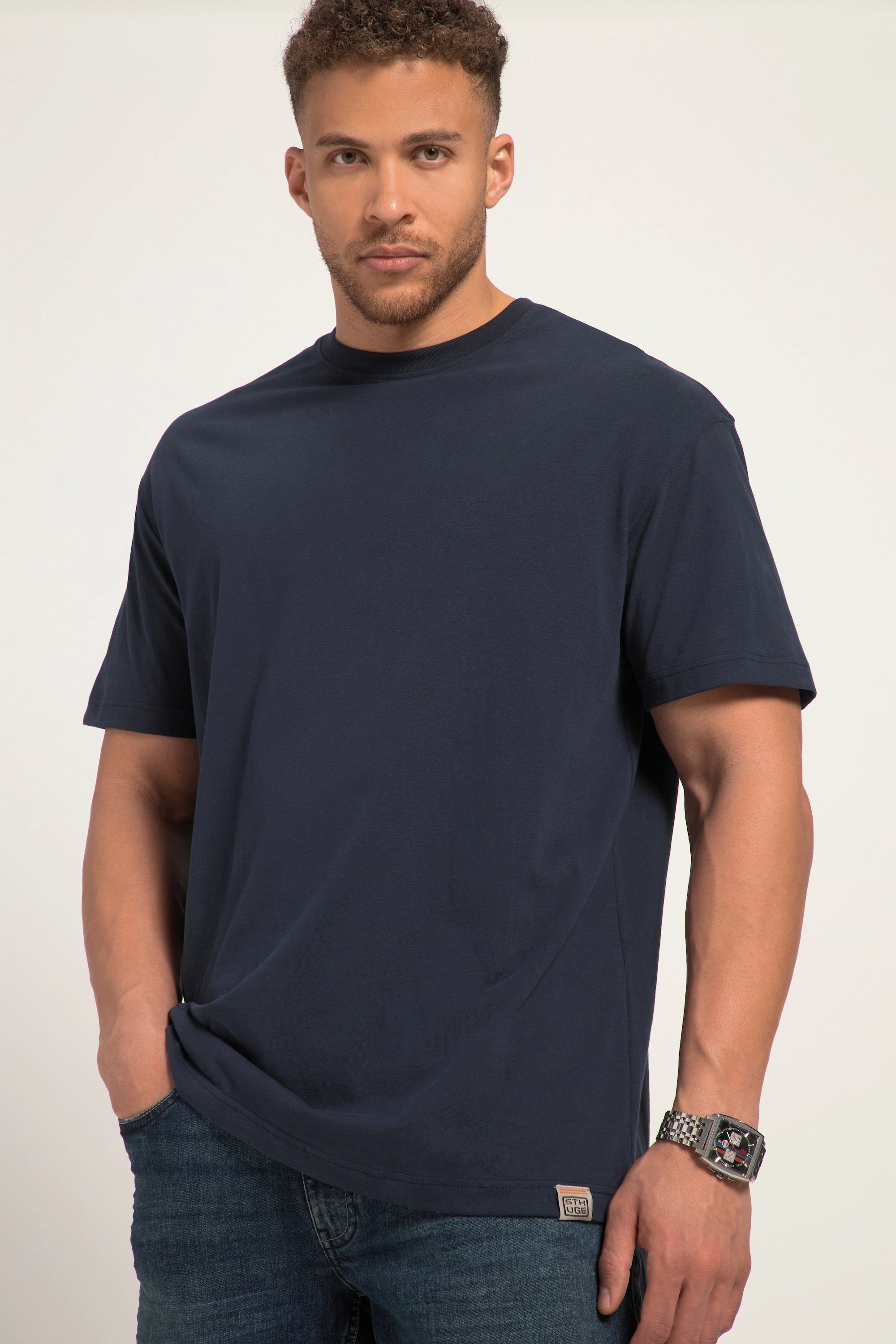 STHUGE T-Shirt Rückenprint STHUGE Oversize Halbarm T-Shirt