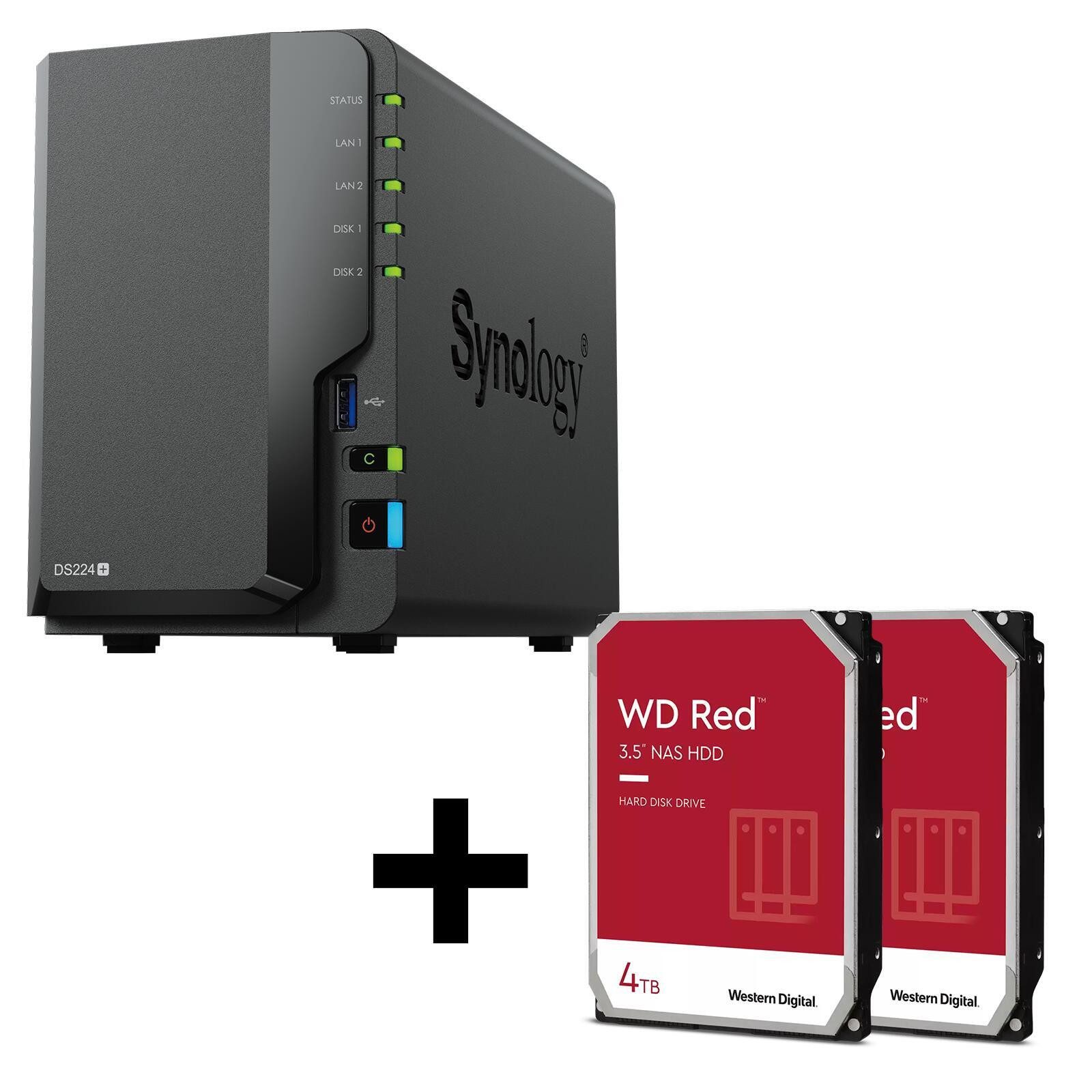 Synology Synology DS224+ + Western Digital WD40EFPX HDD-NAS-Festplatte