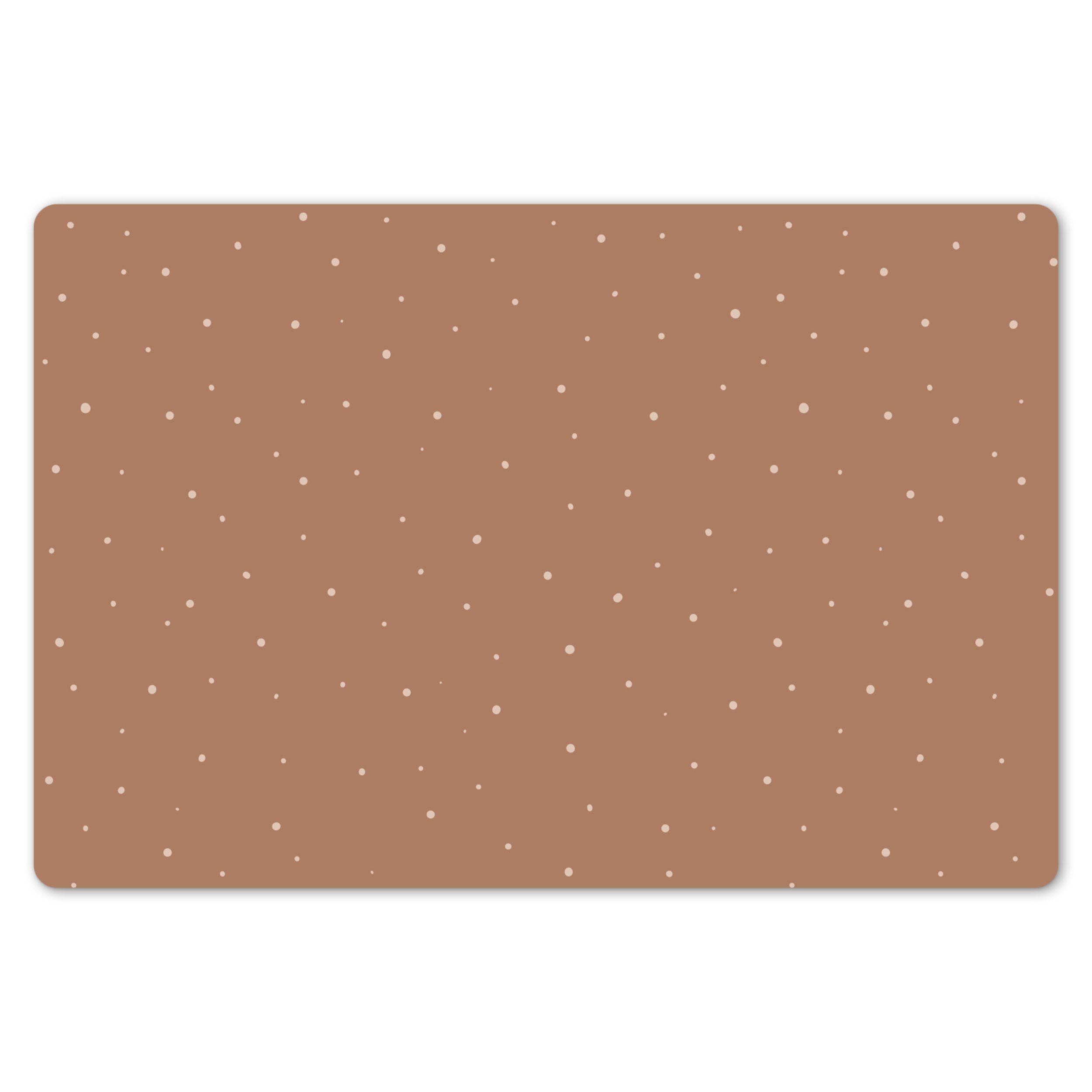 MuchoWow Platzset Braun - Pastell - Tupfen, (1-St), Kinder-Arbeitsunterlage Schreibtisch, Bastelmatte Kind, Zeichenmatte