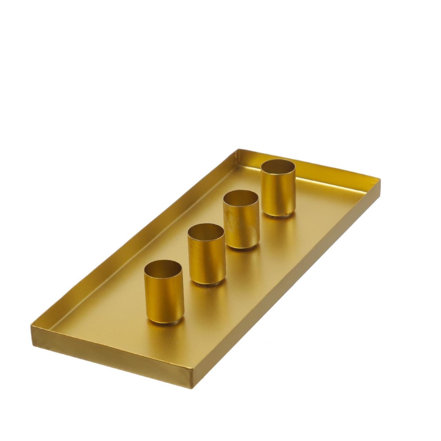 MARELIDA Kerzentablett Stabkerzenhalter magnetisch Kerzenständer 29x12cm günstig online kaufen