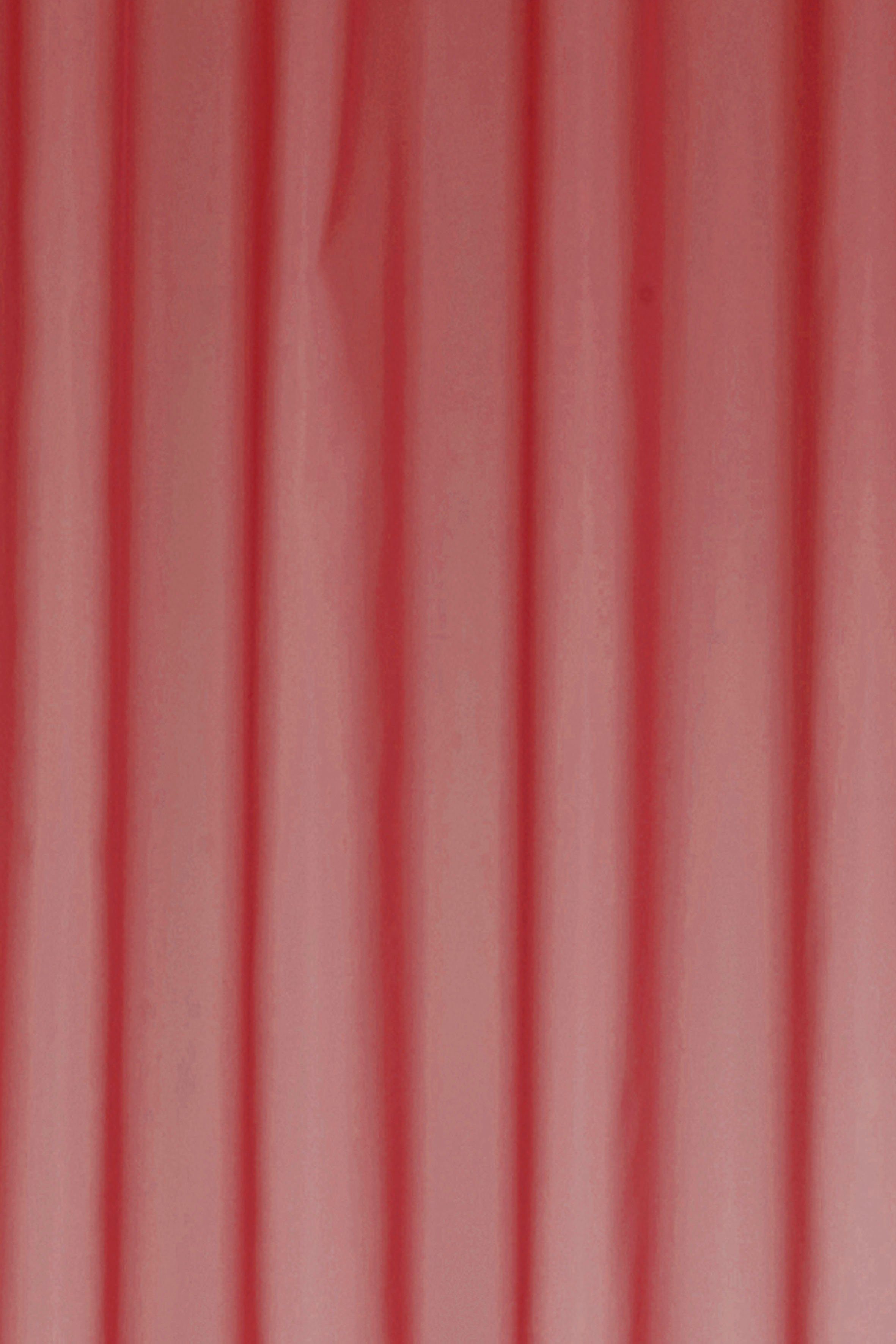 Schlaufen Schlaufenschal für ELBERSDRUCKE, cm St), (1 Sevilla, Kräuselband rot 300x140 halbtransparent, Wohnzimmer, Voile, mit Gardine transparent