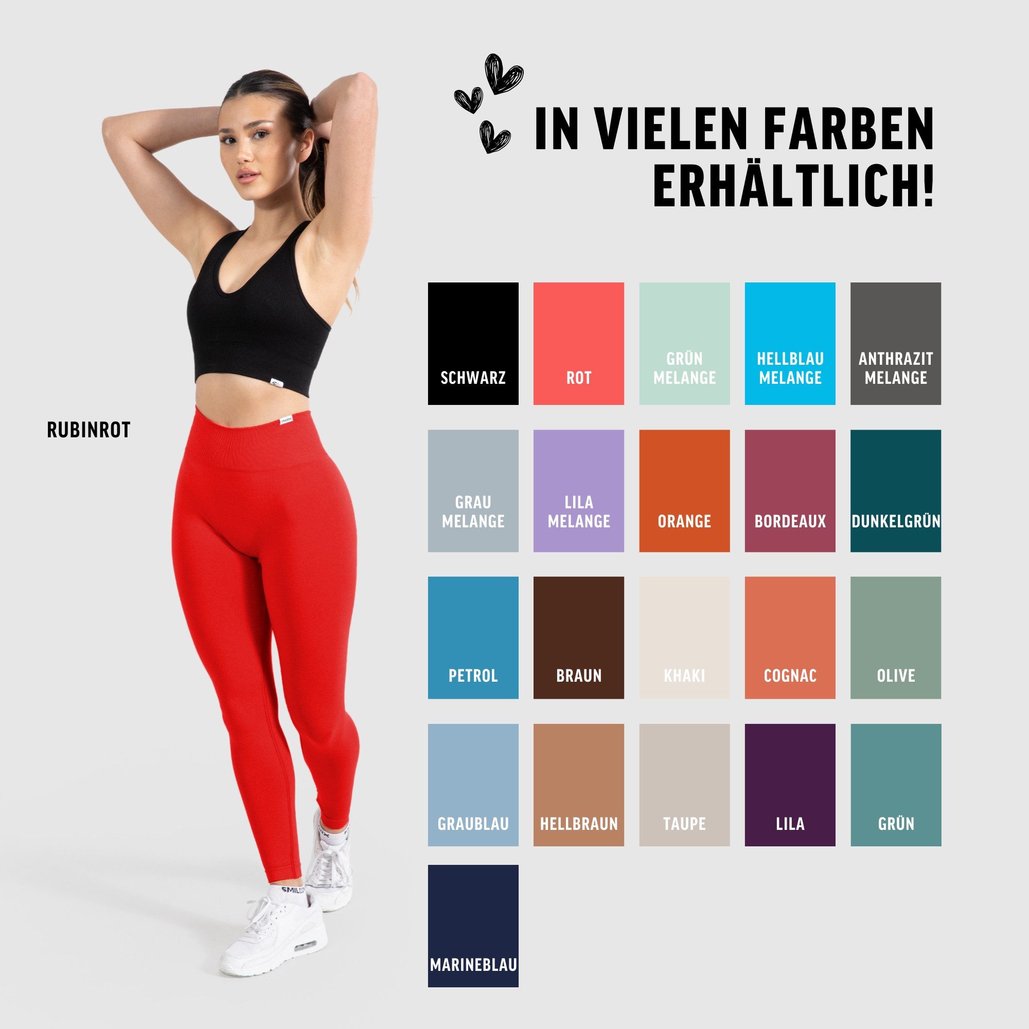 Smilodox Leggings Amaze Pro mit Scrunch-Effekt, High Waist V-Shape Sport & Yogahose Seamless Push Up Booty Fitnesshose Blickdicht Yoga Gym Figurformend – Bild 4 von 5