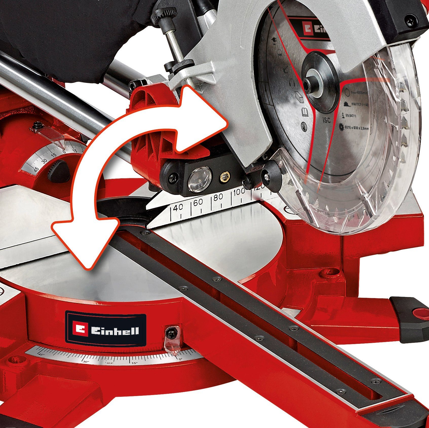 Einhell Zug-, Gehrungssäge Kapp- 5000 W, - Dual, und ° U/min, Schwenkbereich ° 2131 1600 +47 -47 TE-SM Sägetisch