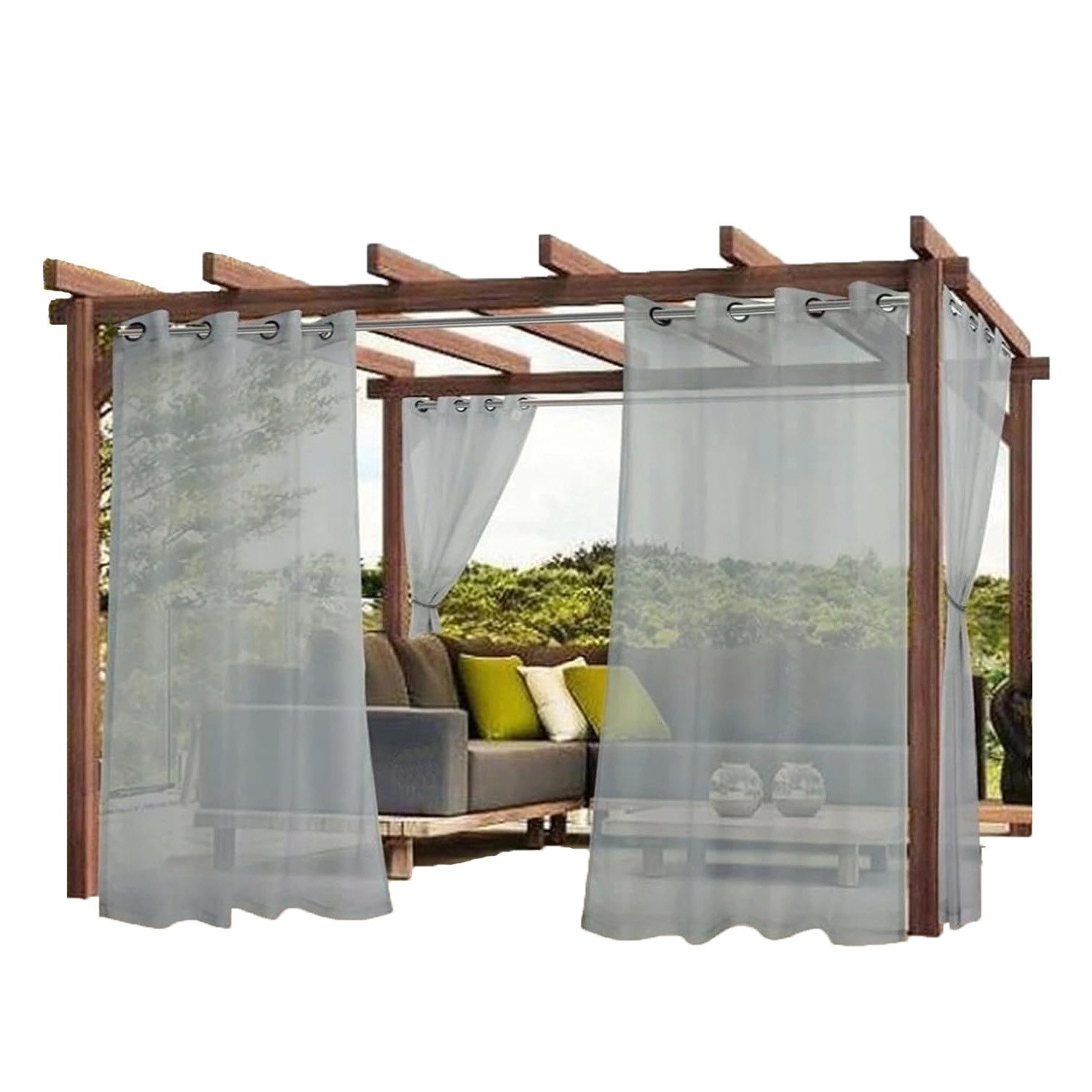 Kaket Outdoorgardine Wasserdichte Outdoor-Vorhänge, Transparente Gardinen günstig online kaufen