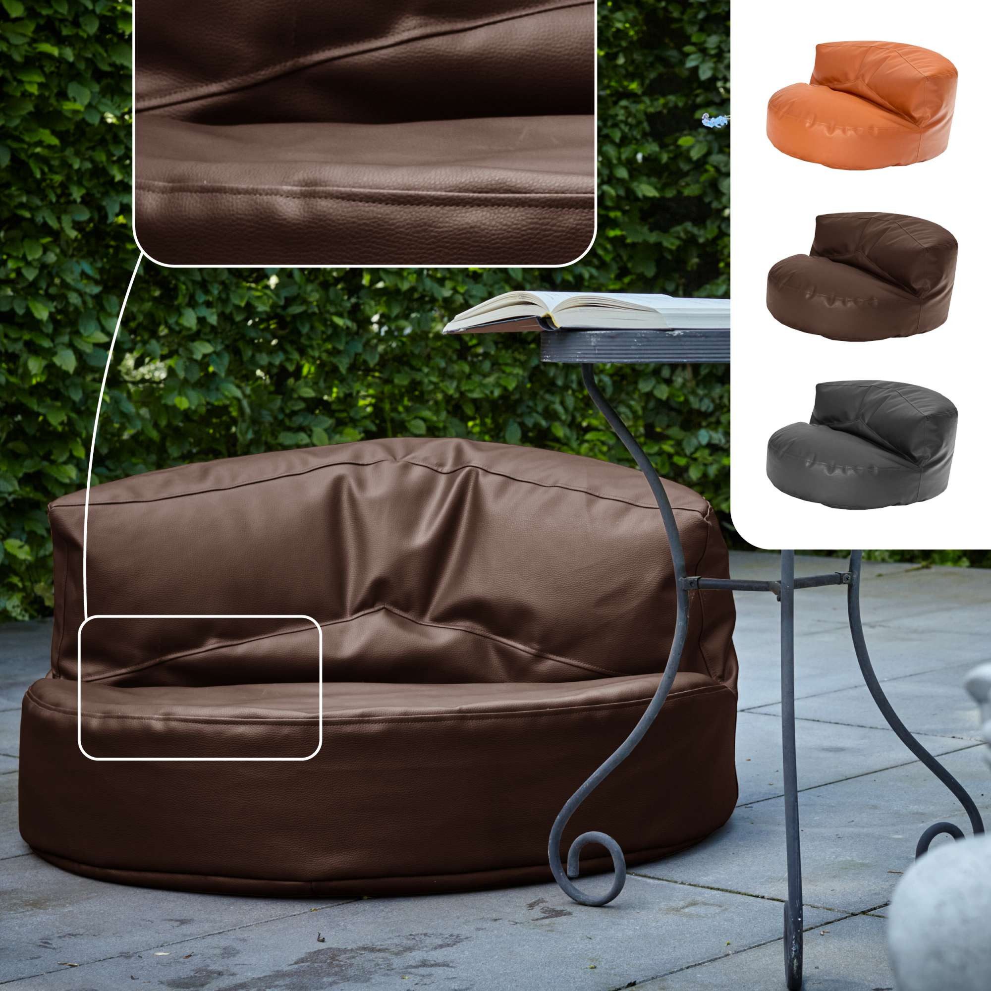 Green Bean Sitzsack Sitzsack Kunstleder Sofa Indoor Lounge (Indoor & Outdoo günstig online kaufen