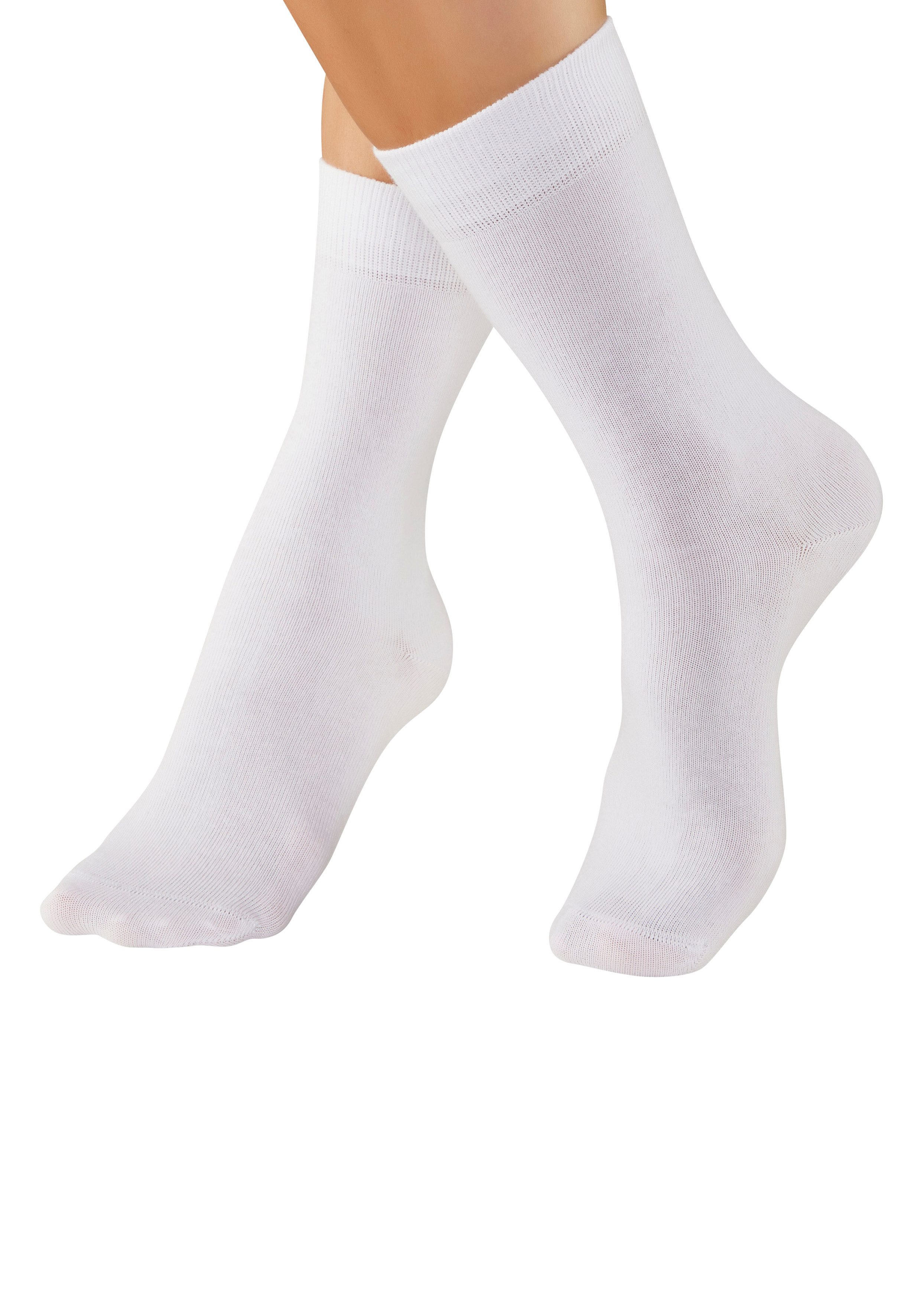 H.I.S Freizeitsocken Damen und Herren Atmungsaktiver Baumwollanteil; Business, Basic (Packung, 10-Paar, Gr. 35-38 bis 47-48) mit weichen Rippbündchen