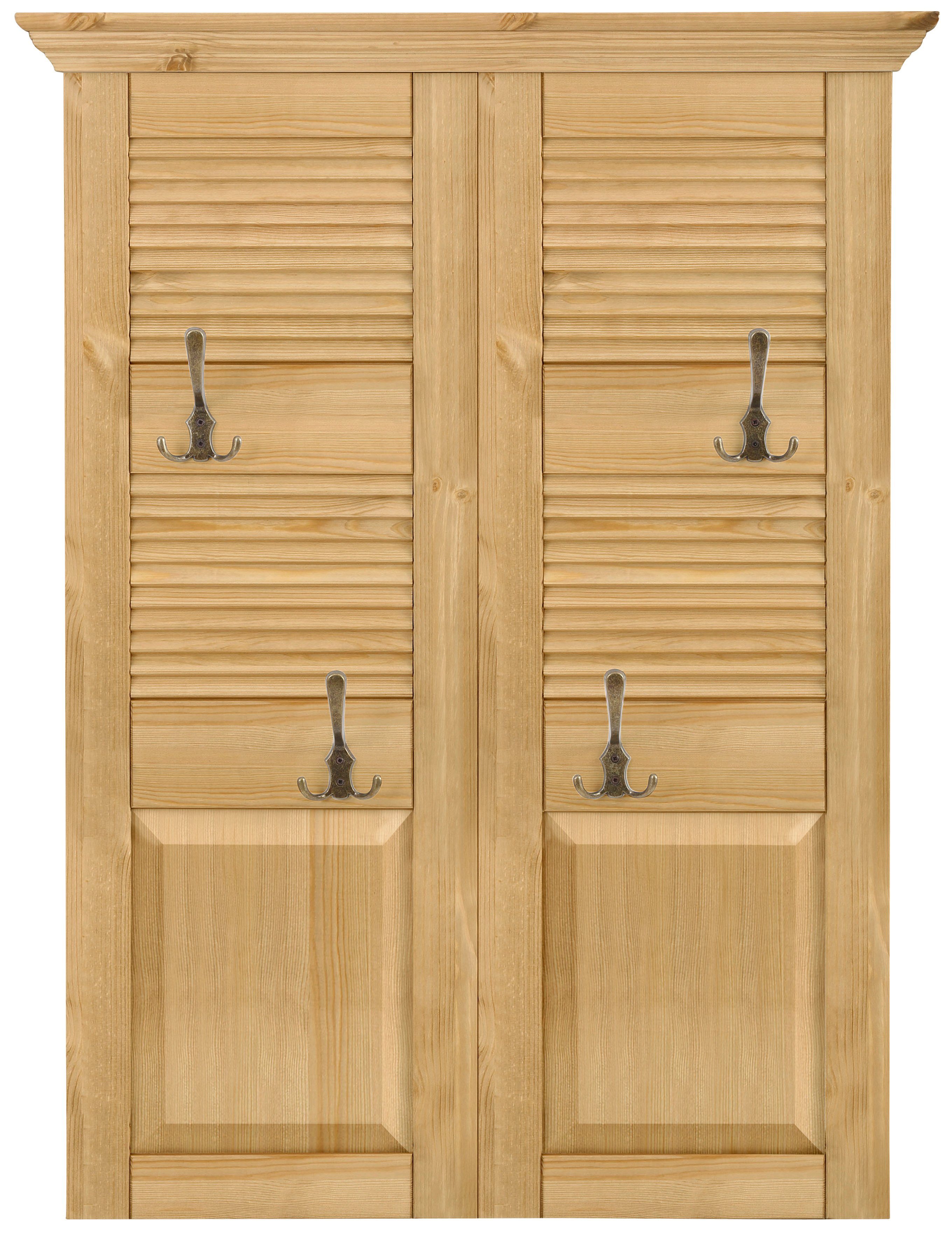 OTTO home Garderobenpaneel Ayanna, Breite 84 cm, mit 4 Doppelhaken, aus mas günstig online kaufen