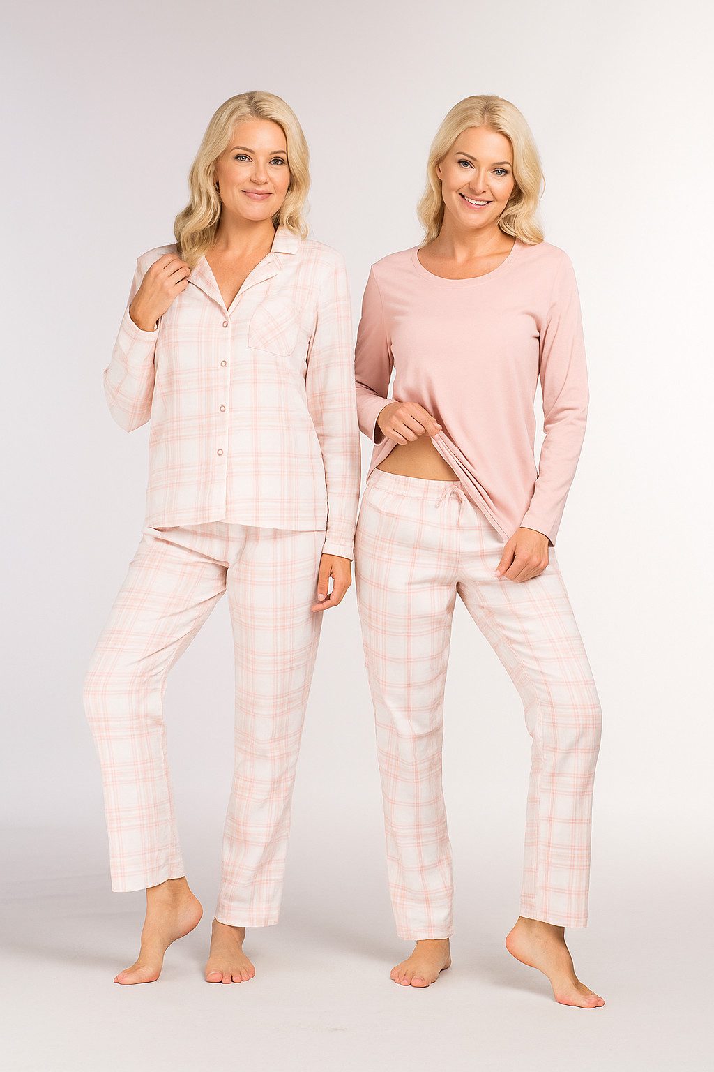 Consult-Tex Pyjama Damen Langarm Flanell Pyjama - Schlafanzug - Hausanzug 3 günstig online kaufen
