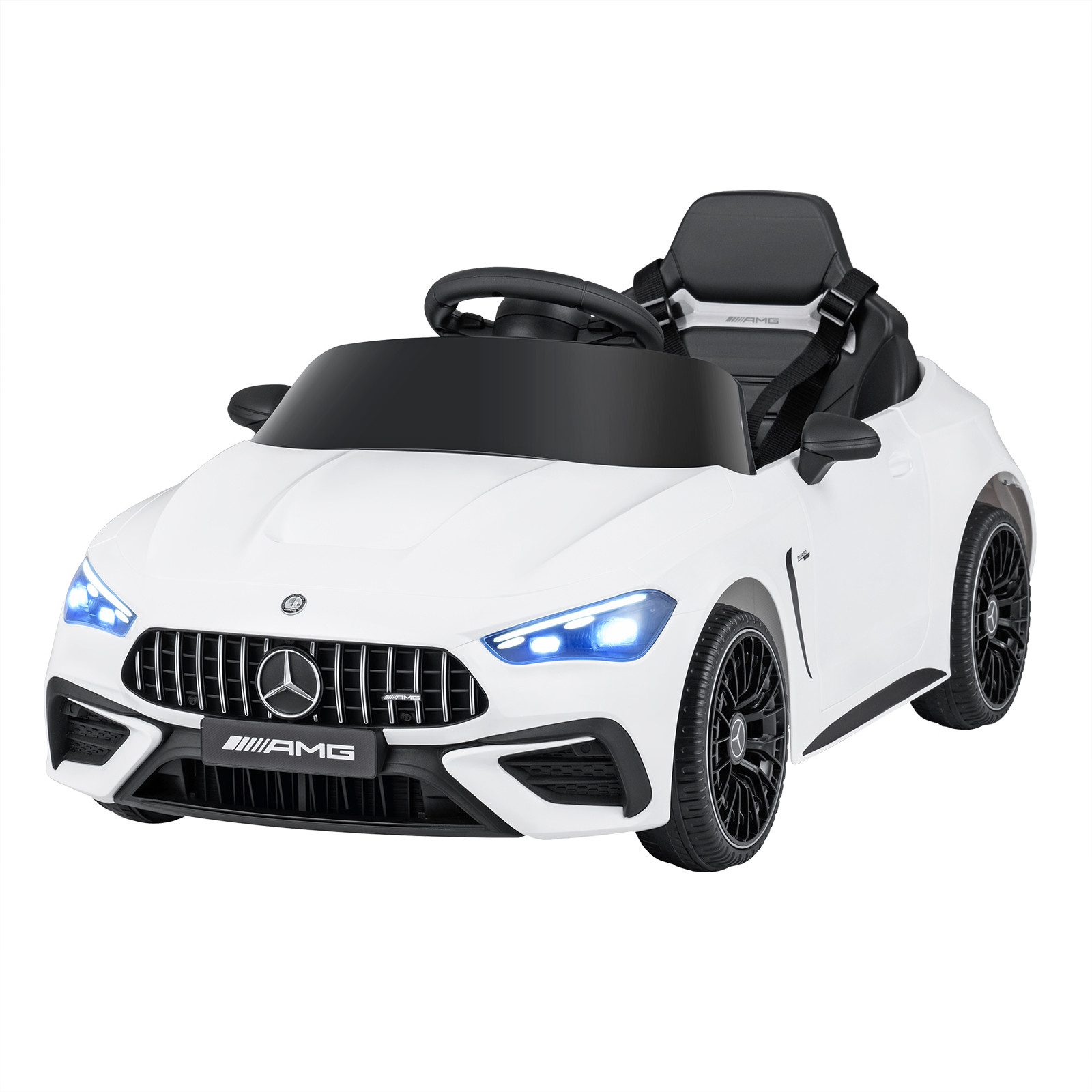 COSTWAY Elektro-Kinderauto, Belastbarkeit 25 kg, (1-tlg), Mercedes-AMG Kinderauto, mit Musik & Hupe