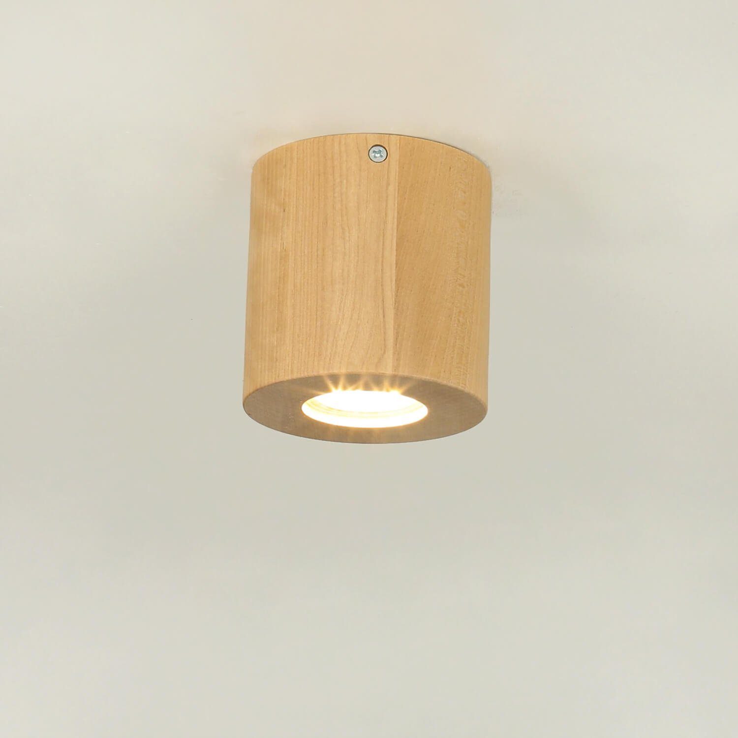 Licht-Erlebnisse Deckenleuchte VALERYA, ohne Leuchtmittel, Deckenlampe Holz  GU10 wohnlich Flur Beleuchtung