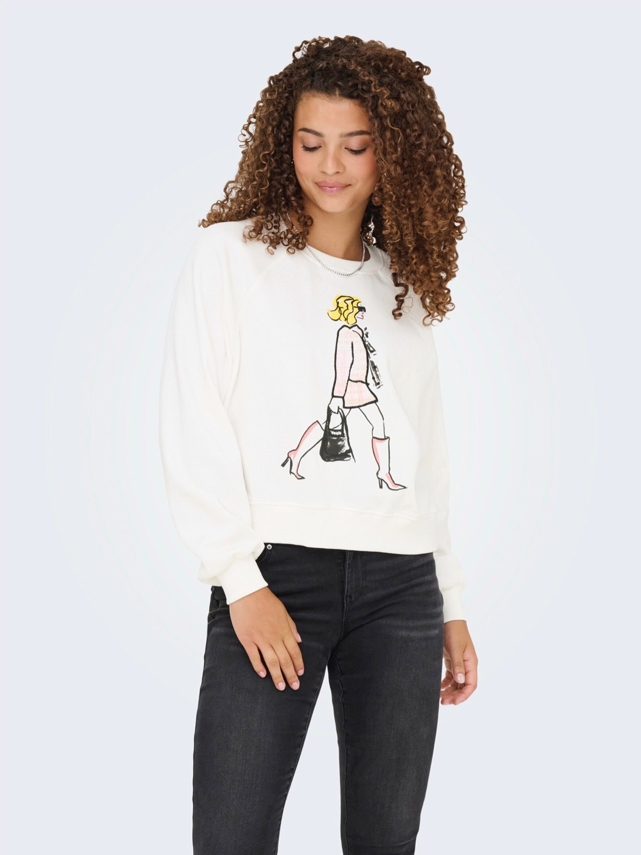 ONLY Sweatshirt LABINET (1-tlg) Stickerei