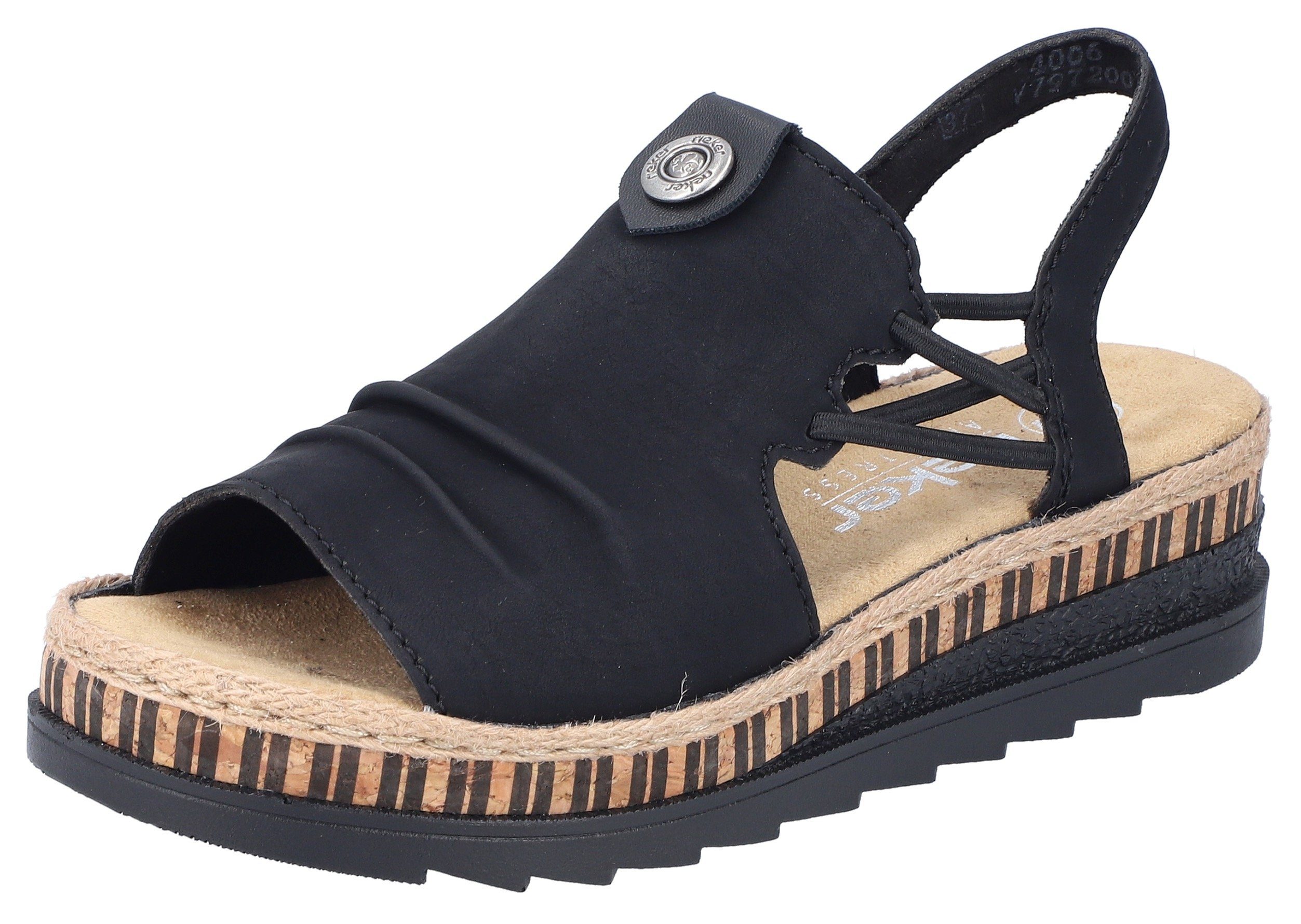 Rieker Plateausandale Sommerschuh, Sandalette, modisches Plateau