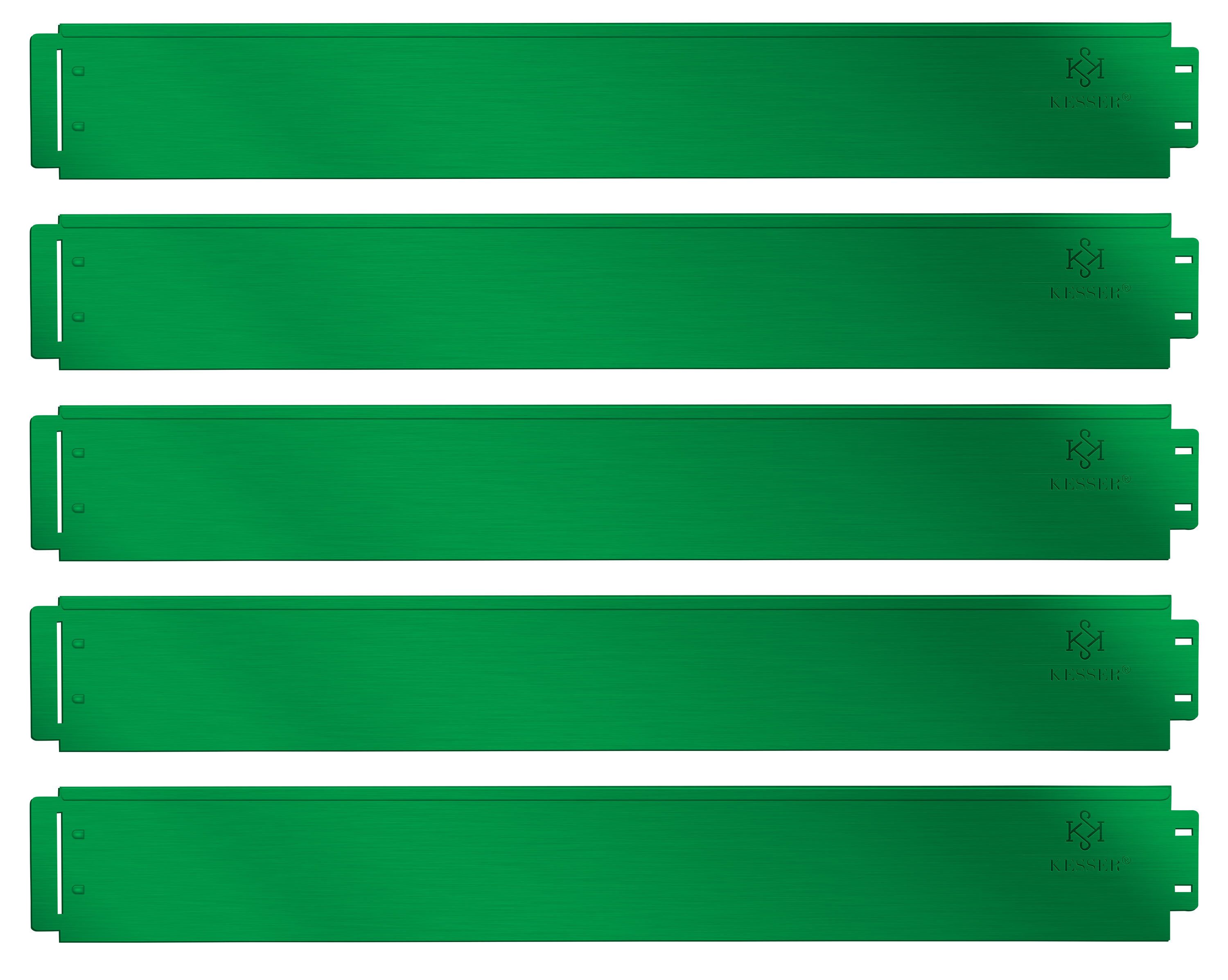 KESSER Rasenkante 5 bis 50m Beeteinfassung, Beetumrandung aus verzinkten Stahlplatten, LxH: 100x14 cm, als Metall Palisade, Beetbegrenzung & Mähkante geeignet