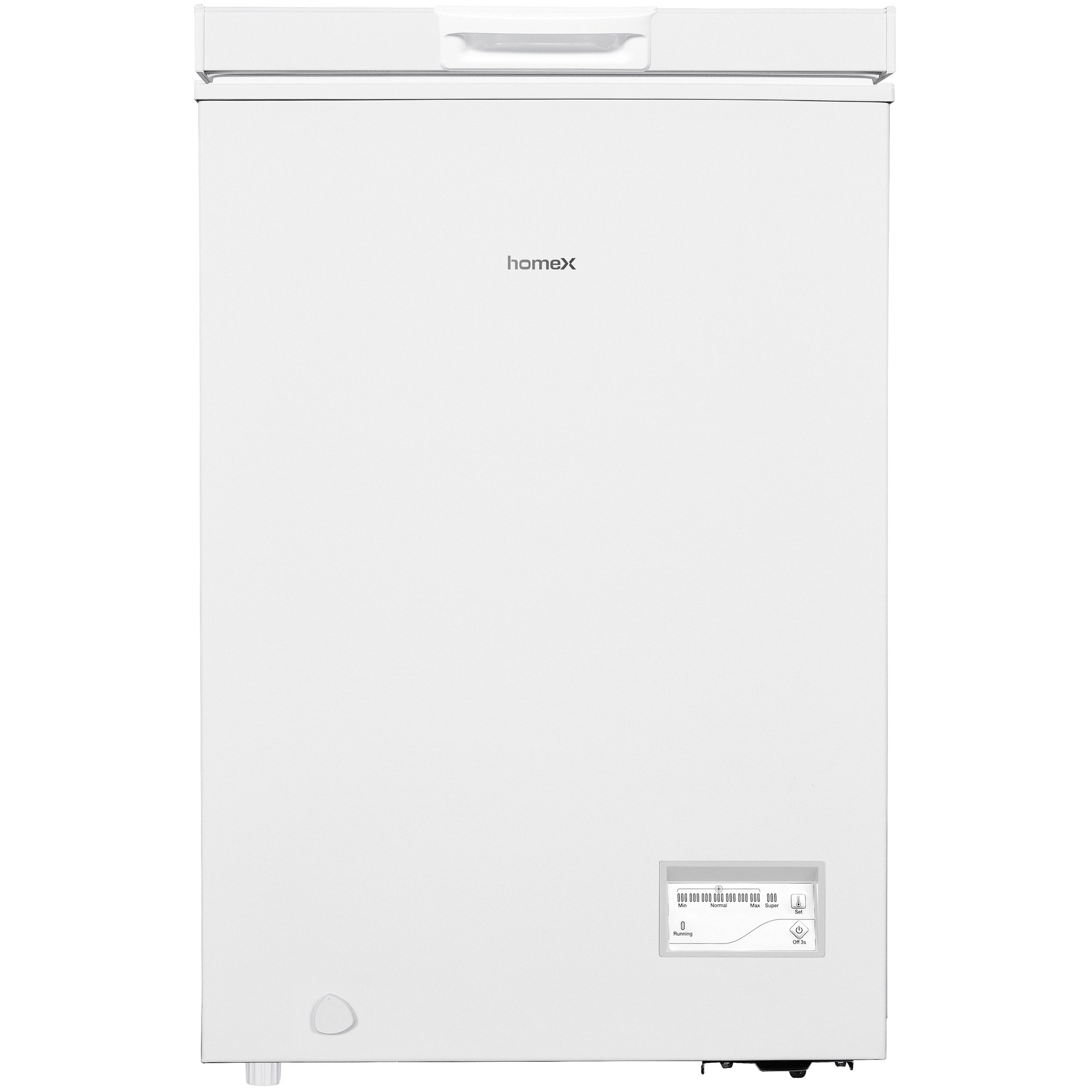 homeX Gefriertruhe FT0981-W, 54.5 cm breit, 98 l, Tiefkühltruhe klein, 98 Liter, Kühltruhe inkl. Ablagekorb, leise