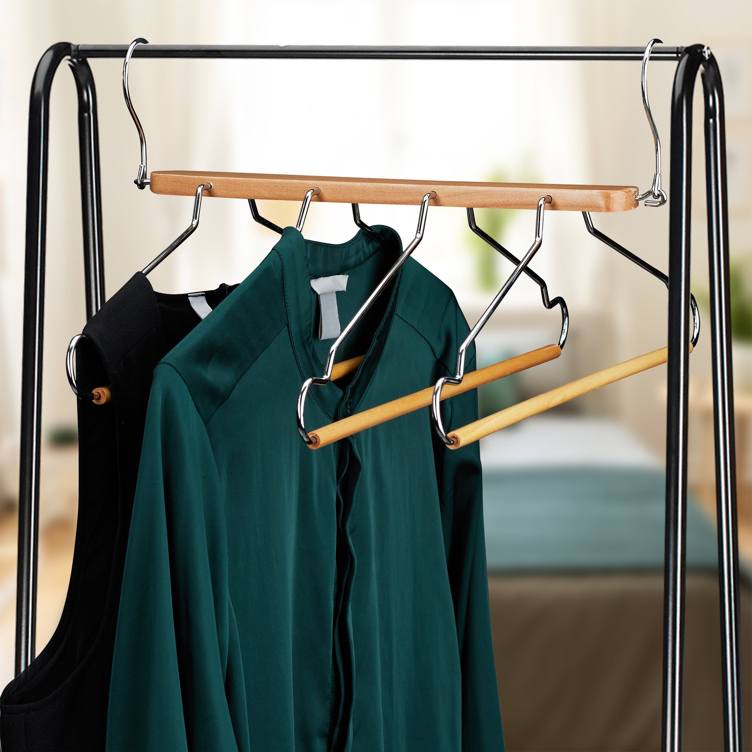 relaxdays Mehrfach-Kleiderbügel 3 x Mehrfach Kleiderbügel, günstig online kaufen