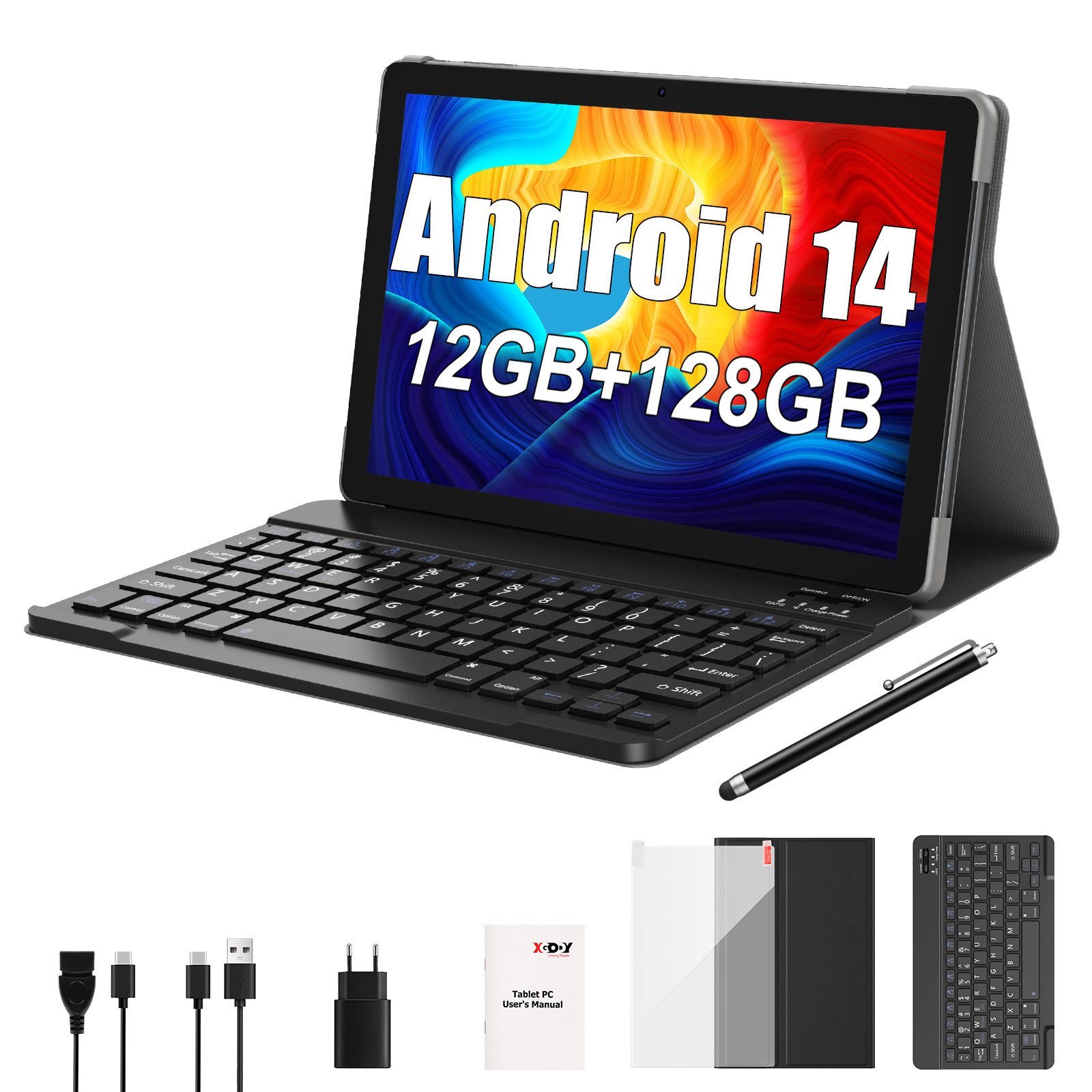 N02(Kostenloses Ladegerät für die Lederhülle der Tastatur) Tablet