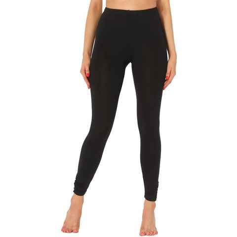 Merry Style Leggings Damen Lange Leggings aus Viskose MS10-345 (1-tlg) elastischer Bund