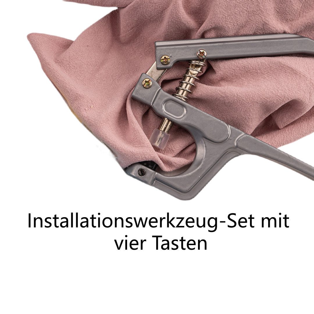 FOUORTUNATE-BEE Knopf 360 Druckknöpfe Set 24 Farben mit Box für Nähen Basteln Kleidung, Druckknopf Set 360 Stück 24 Farben mit Aufbewahrungsbox DIY – Bild 3 von 4