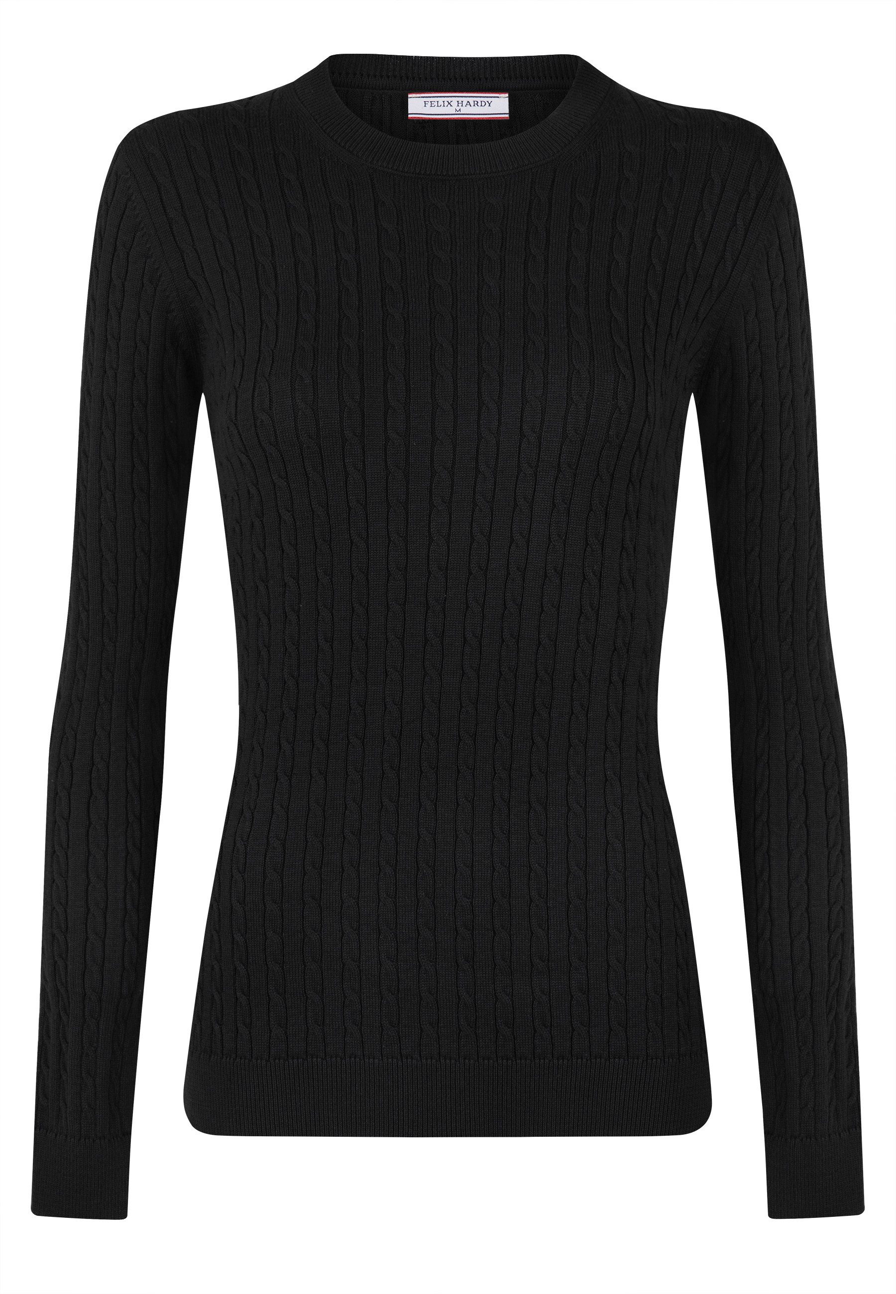 Felix Hardy Rundhalspullover Zopfmuster Pullover mit Rundhals