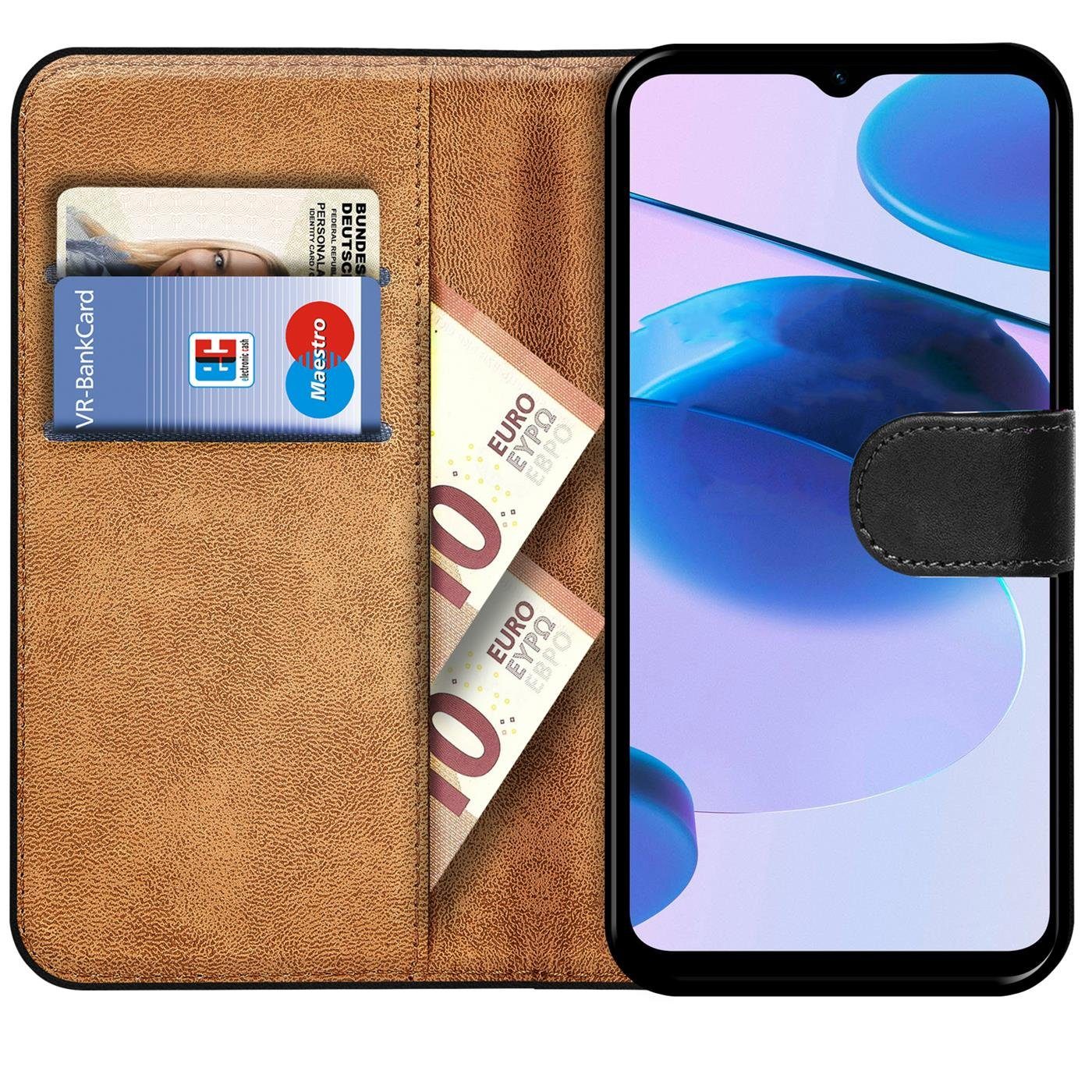 CoolGadget Handyhülle Wallet Klapp Tasche Book Case für Realme C35 6,6 Zoll, Hülle Klapphülle Flip Cover Etui Schutzhülle