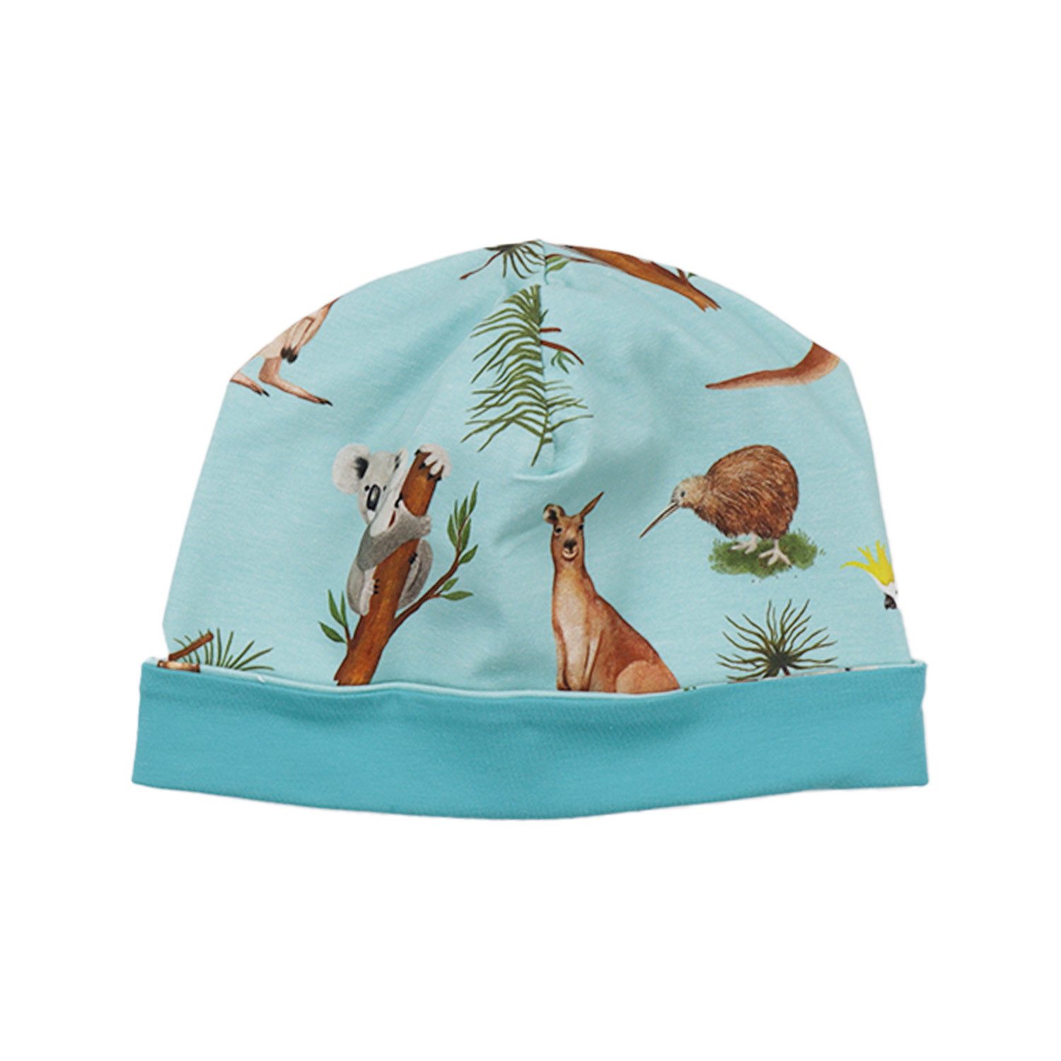 Walkiddy Jerseymütze Walkiddy Känguru & Koala Kinder Bio Baumwolle GOTS Grün - Bio Baumwolle,GOTS, Kinderbekleidung,nachhaltige Klamotten,Shorts