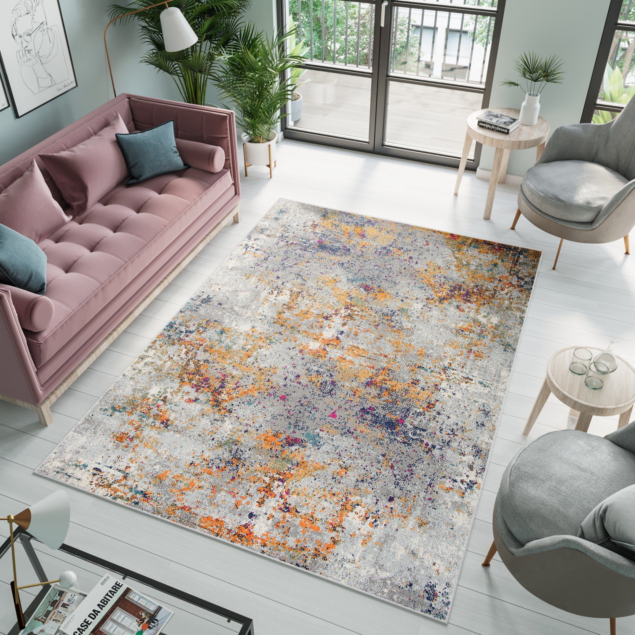 Tapiso Designteppich DENVER, rechteckig, Höhe: 8 günstig online kaufen