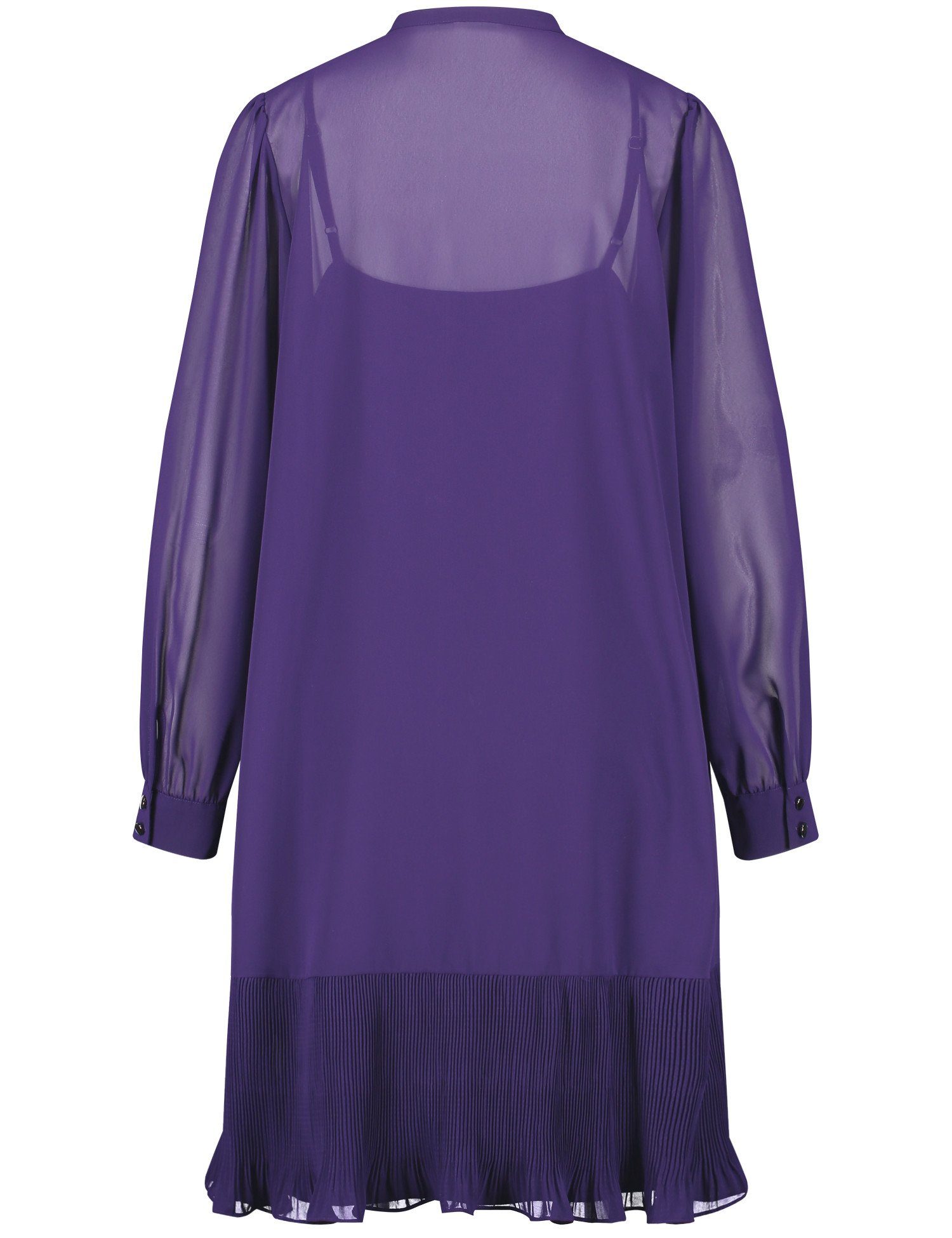Midikleid Overlayer Violet semitransparentem GERRY Dark Kleid mit Zartes WEBER