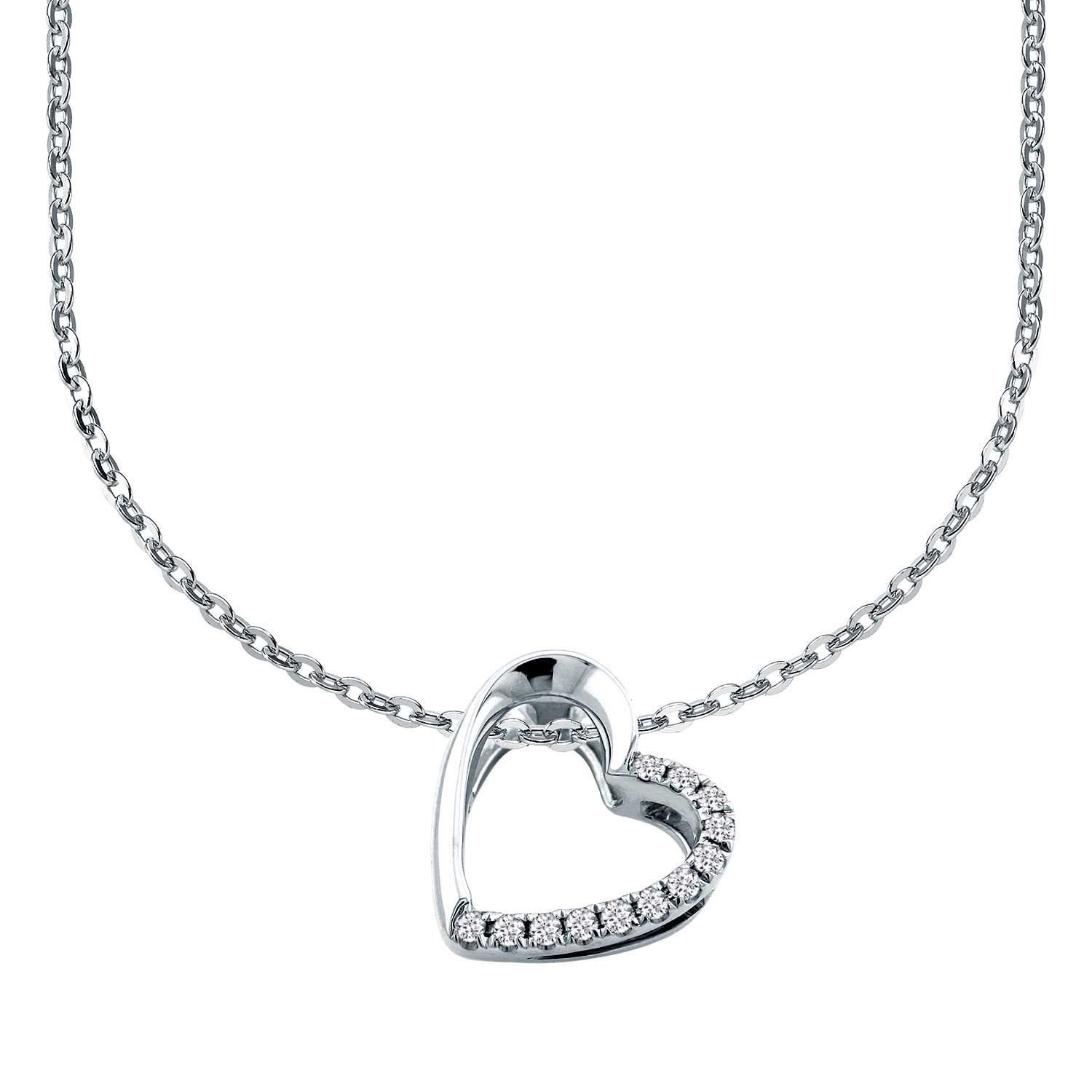 Adam & Eve Collier Halskette 0,07ct Brillanten 585/- Gold günstig online kaufen