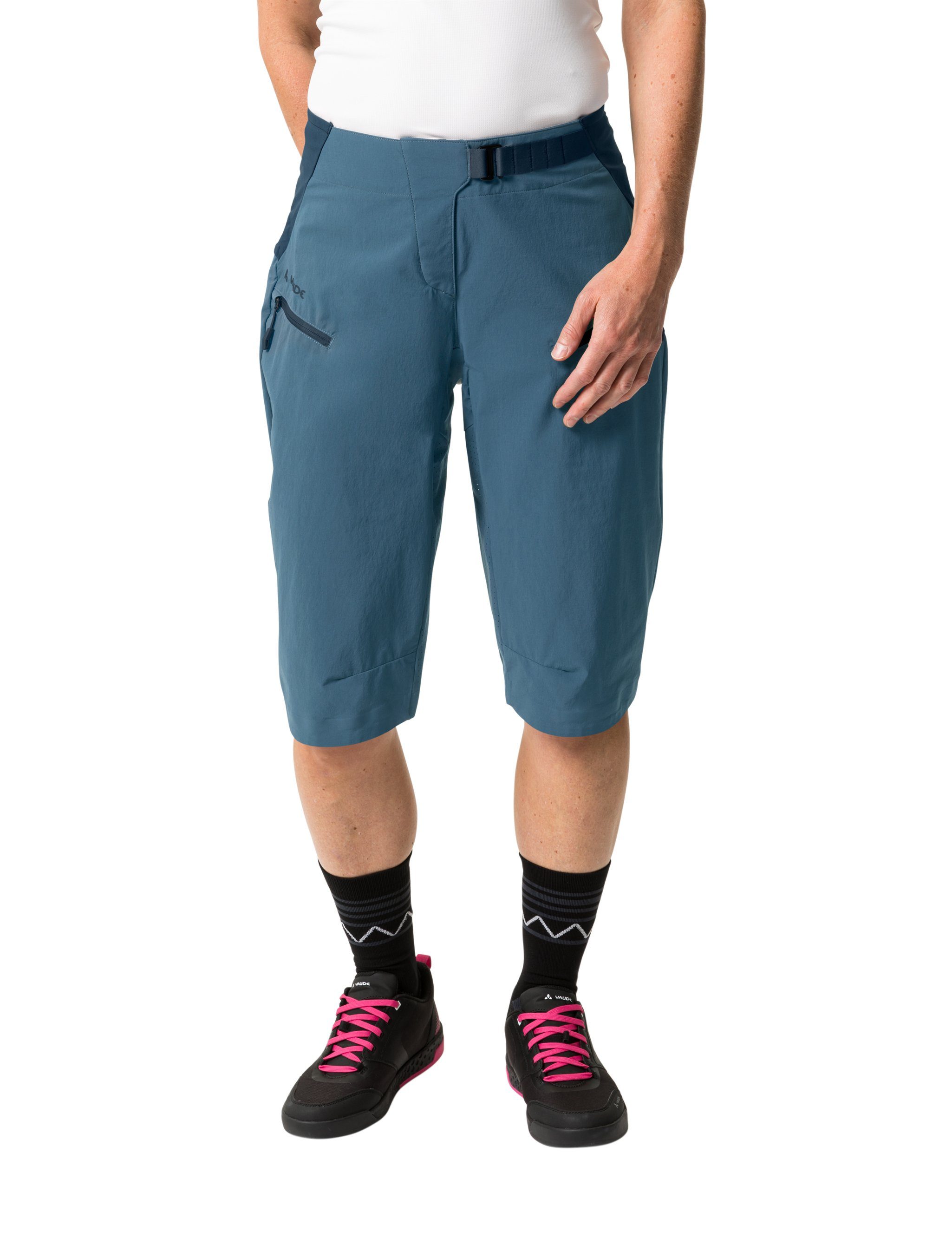 VAUDE blue Funktionshose PRO gray Moab (1-tlg) Grüner Knopf Women's Shorts