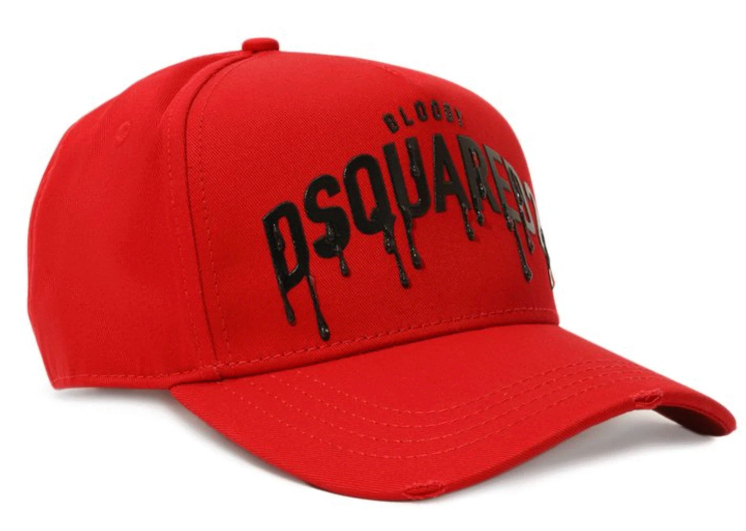 Dsquared2 Baseball Cap Halloween Horror Academy Limited Cap Mütze Basebalkappe Frontprint im tropfenden Blood-Design