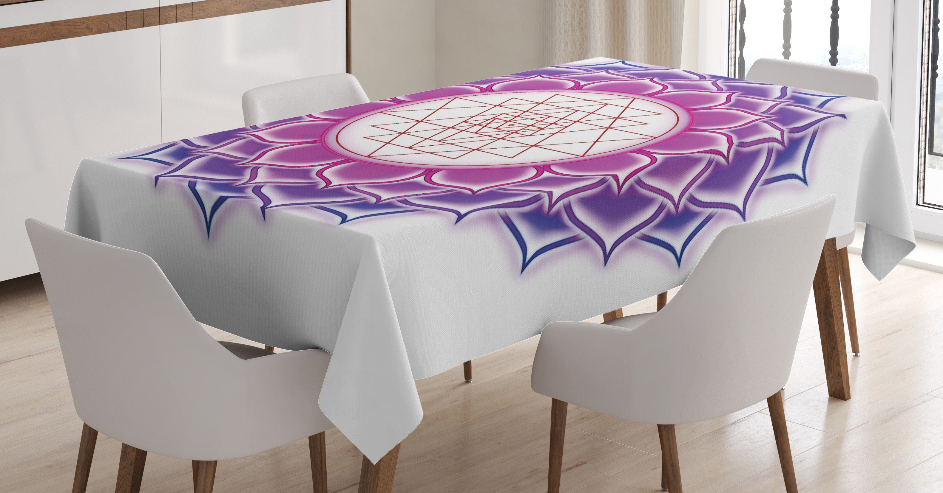 Abakuhaus Für Tischdecke Farben, geeignet Klare Yantra den Bereich Waschbar Mandala Außen Blatt Farbfest Mystical