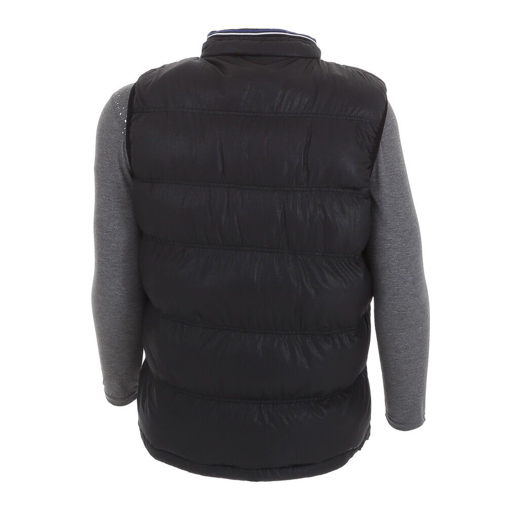 Ital-Design Wendejacke Herren Freizeit Weste Gefüttert Jacke in Schwarz