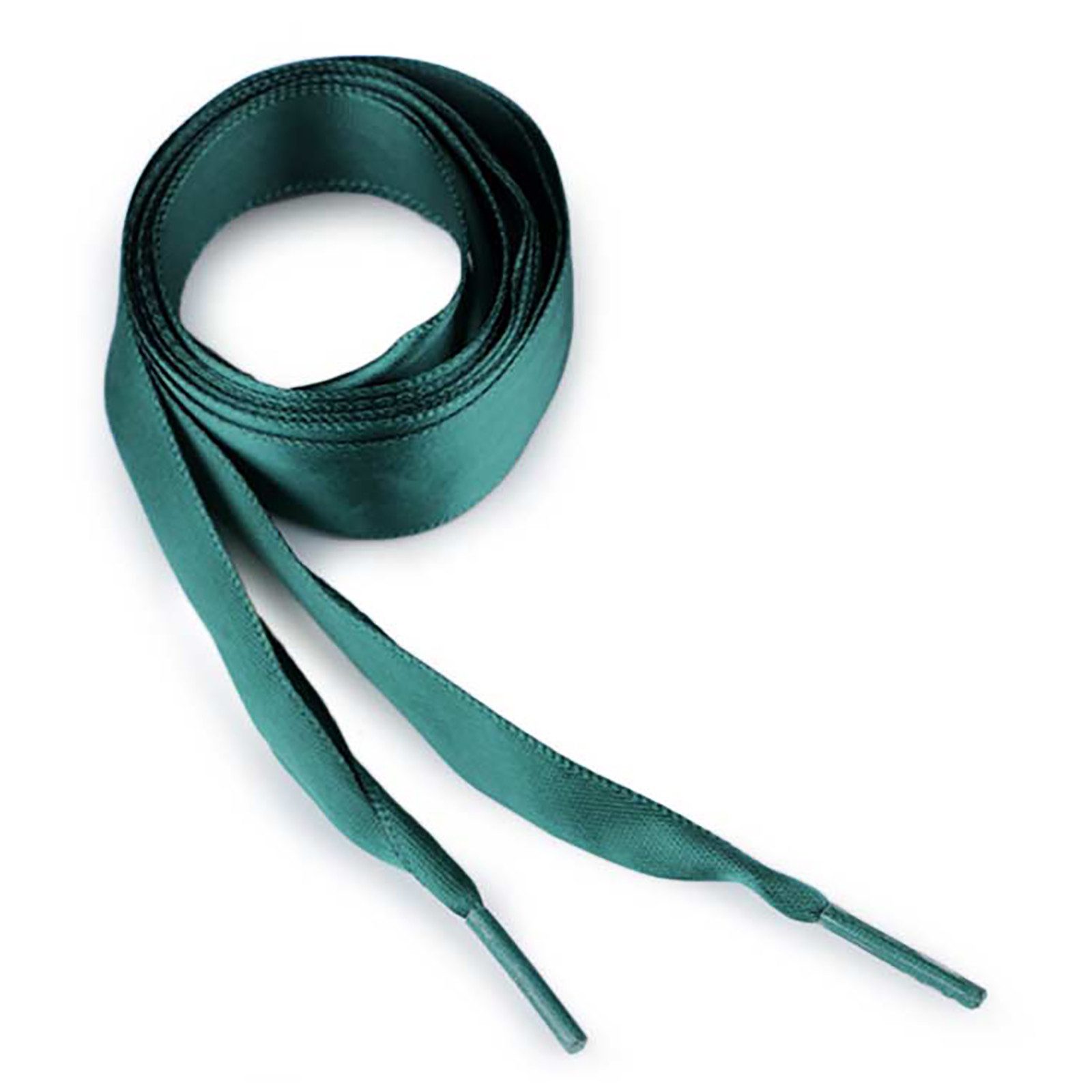 maDDma Schnürsenkel 1 Paar Schnürsenkel Satin 110cmx19mm Bekleidungskordel Kordel, 110 x 1.9 cmdunkelgrün