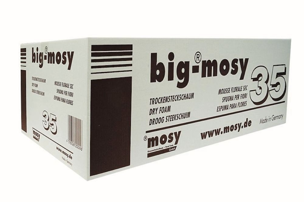 mosy Bastelfilz Trockenschaum-Ziegel, 35 Stück, Steckschaum, trocken, Steckmasse, Steckmoos, Steckschwamm, trocken, Trockenblumen, Kunstblumen