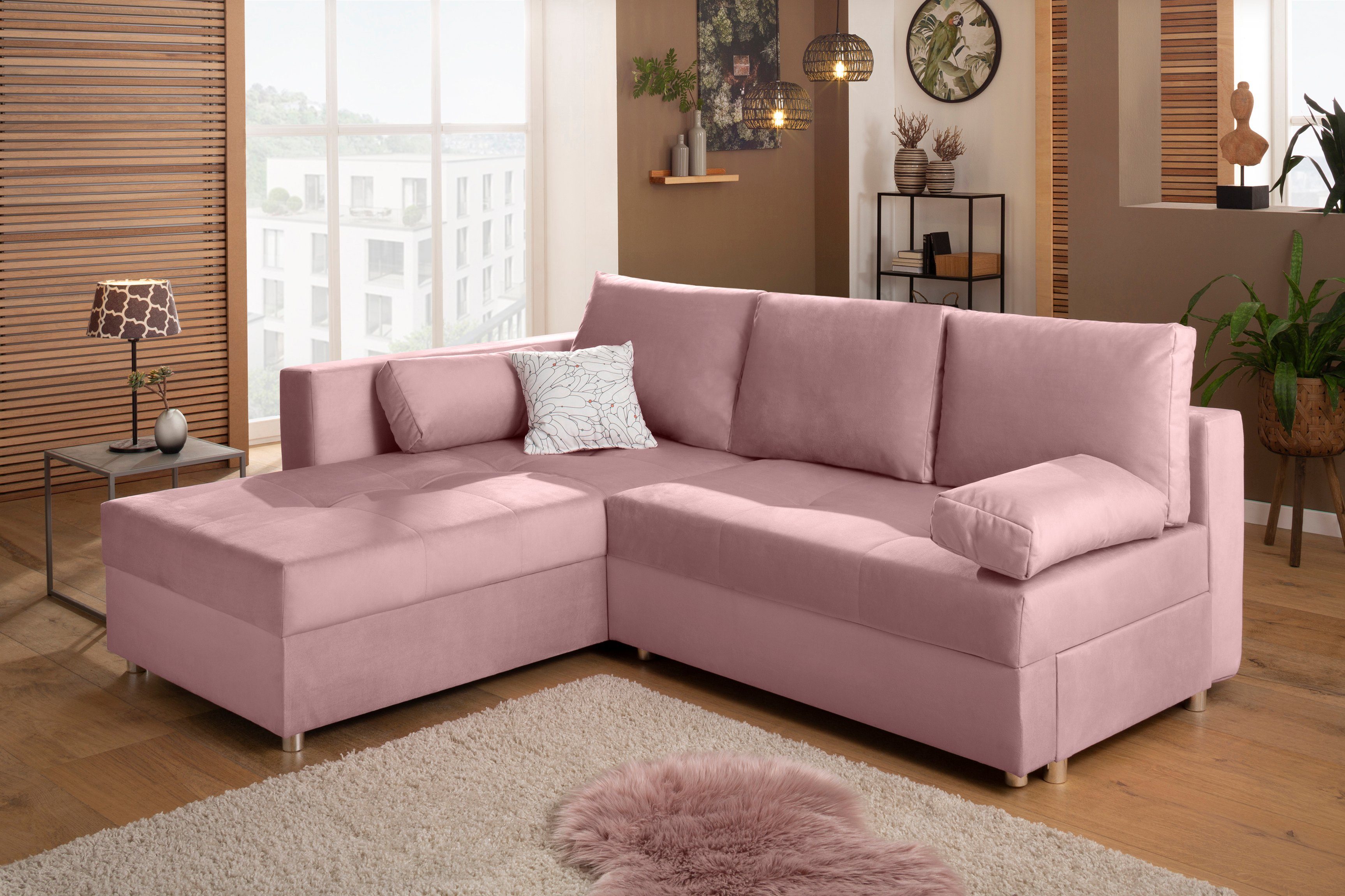 Home affaire Ecksofa Italia L-Form, mit günstig online kaufen