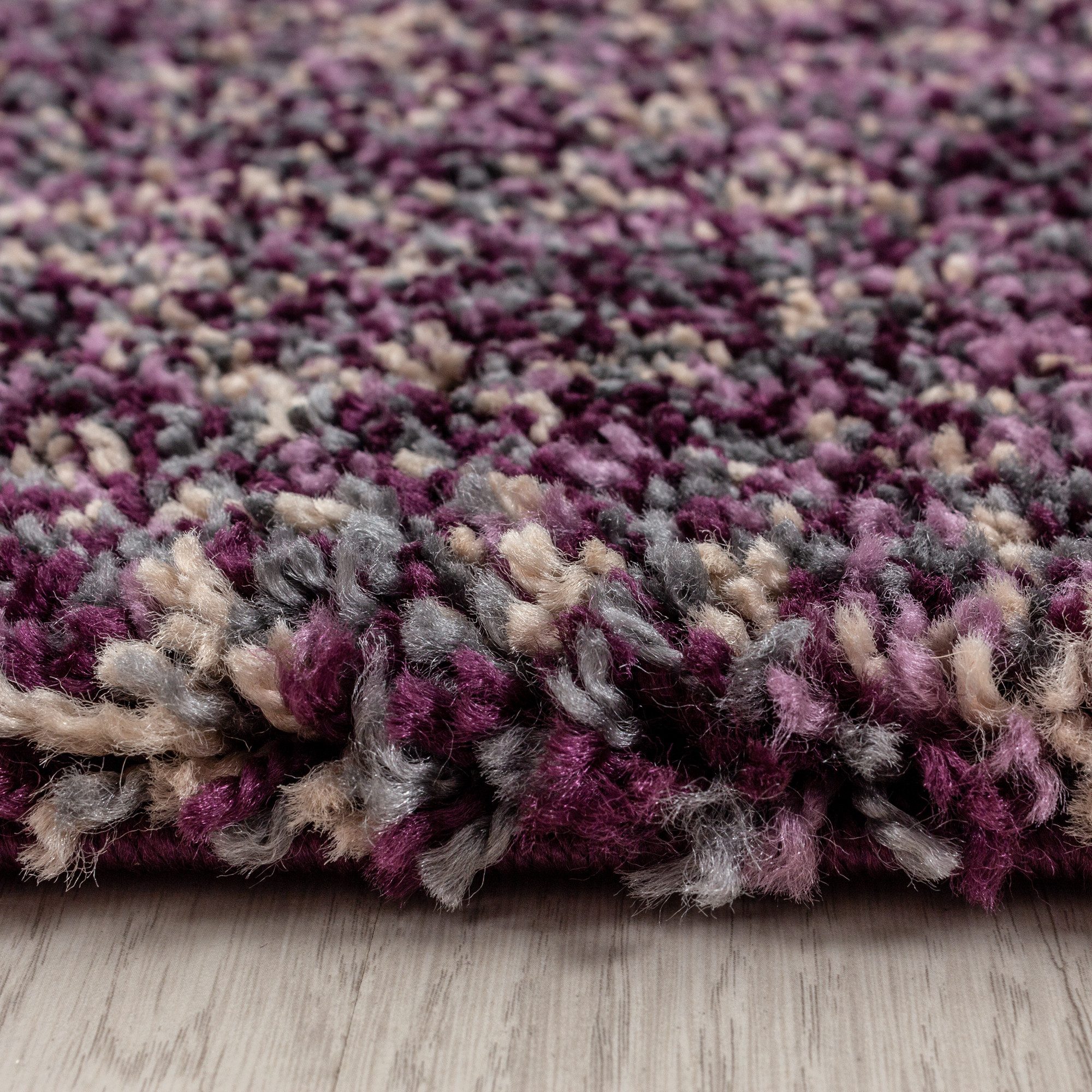 Carpettex Hochflor-Teppich Meliert Design, Rund, Höhe: günstig online kaufen