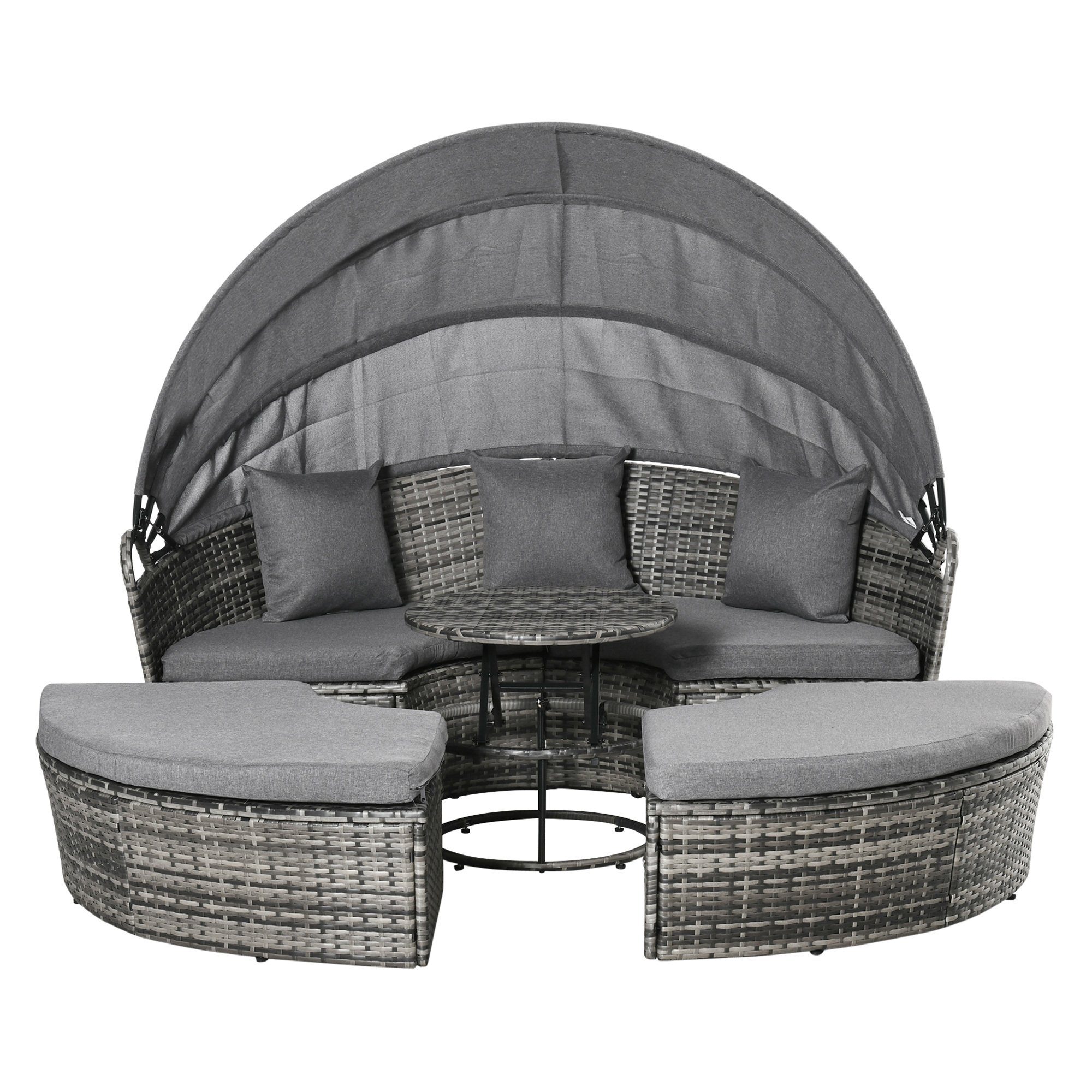 Outsunny Gartenliege Liege mit Loungefunktion günstig online kaufen