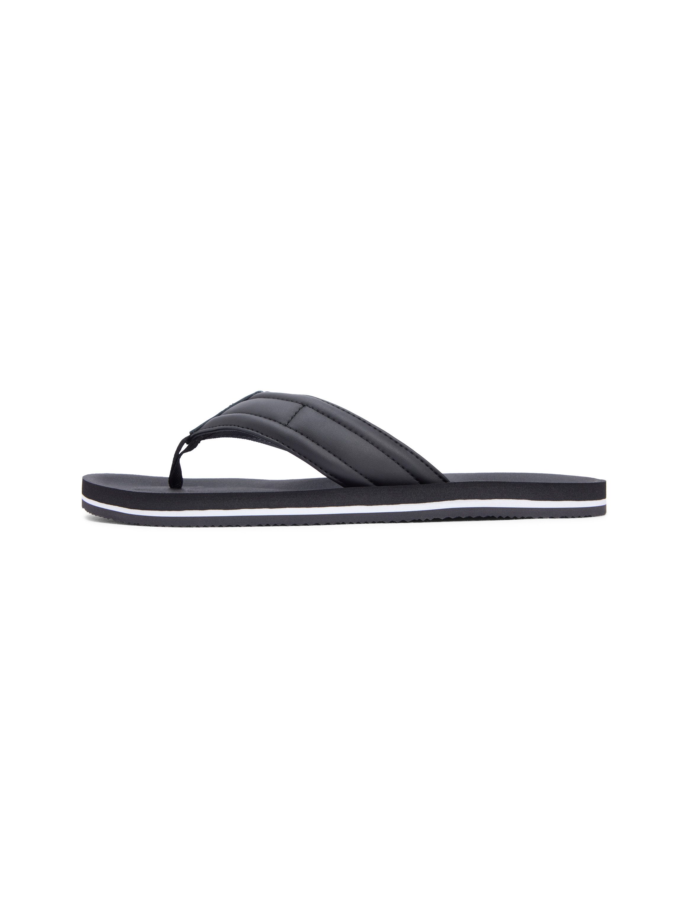 Tommy Hilfiger HILFIGER PADDED BEACH SANDAL Zehentrenner Sommerschuh, Flats, Strandschuh mit Ziersteppung