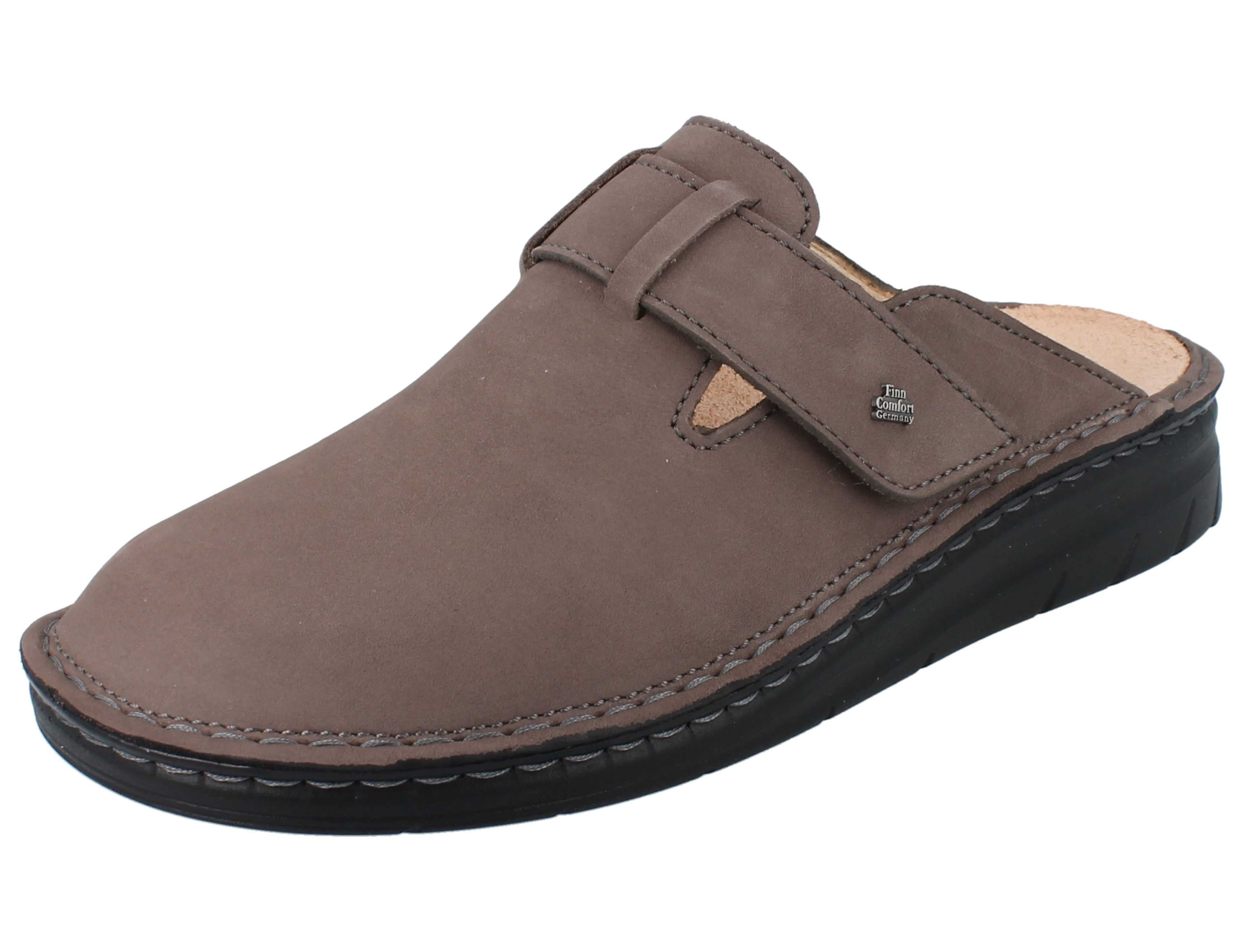 Finn Comfort FINN COMFORT Petare Damen Herren Clog beige rock Nubukleder - Größe: Clog Wechselfußbett