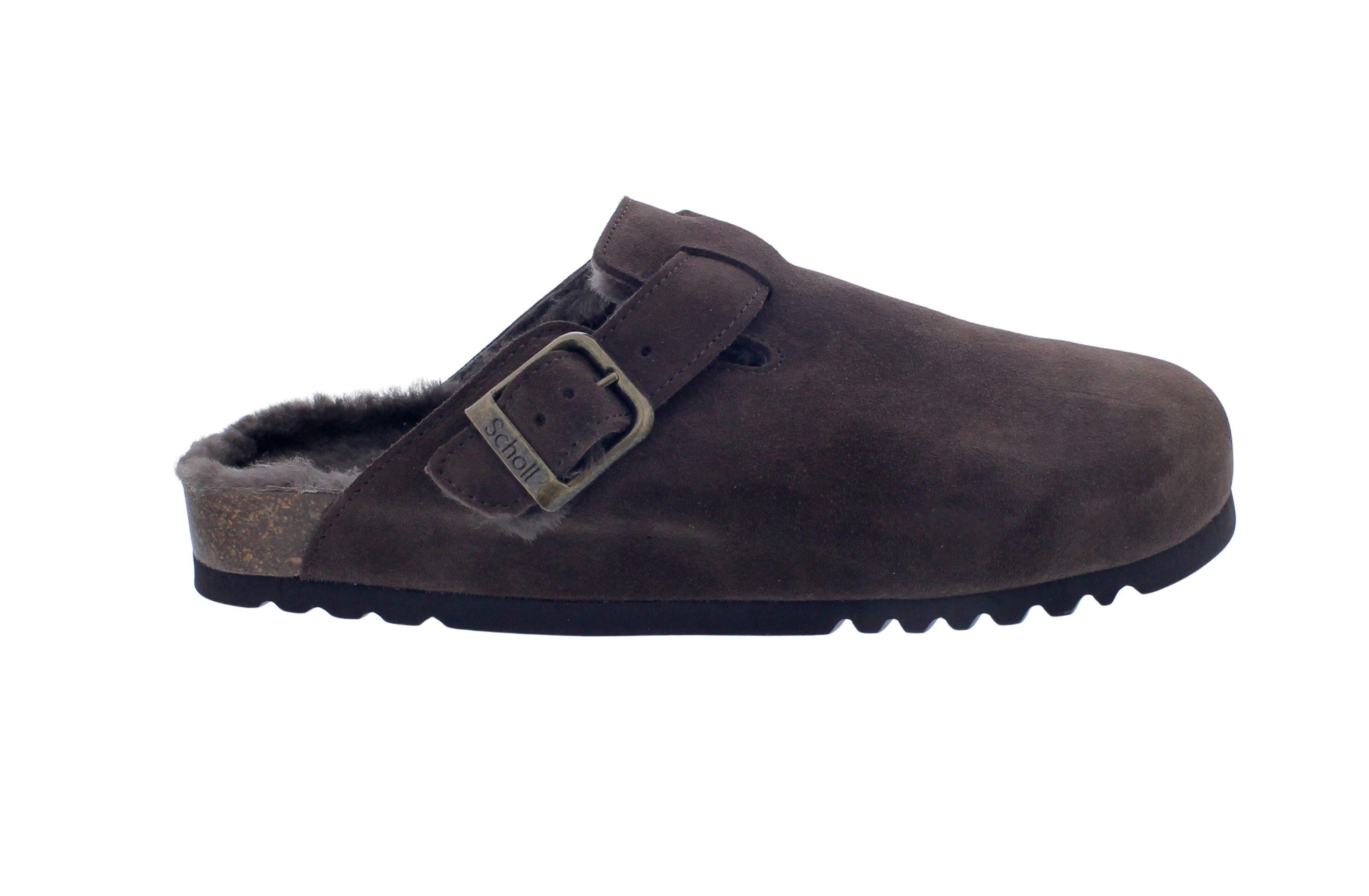 Scholl Scholl Olivier F New Clog Dk Brown Suede - Velourleder in dunkelbraun Clog